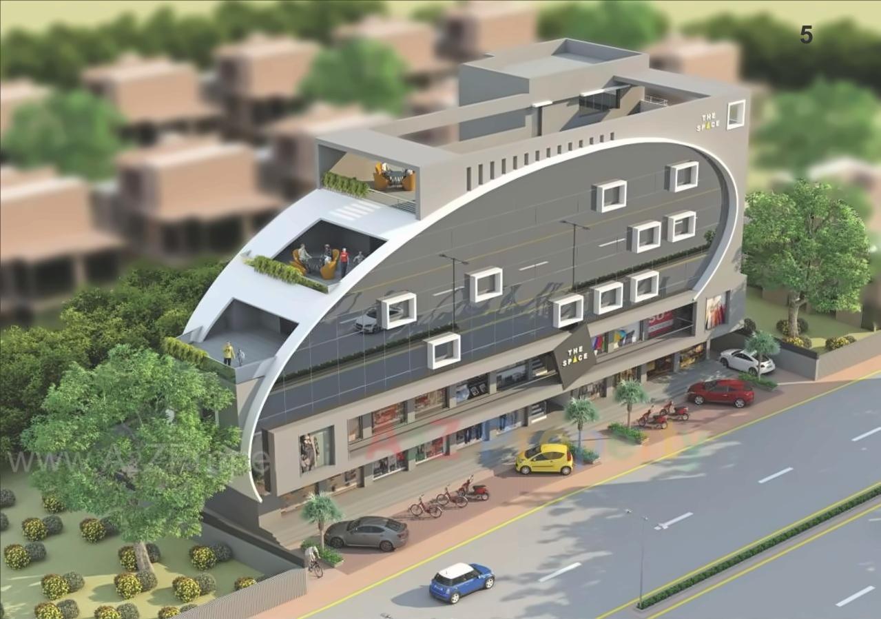 3D Elevation of real estate project The Space located at Gotri, Vadodara, Gujarat