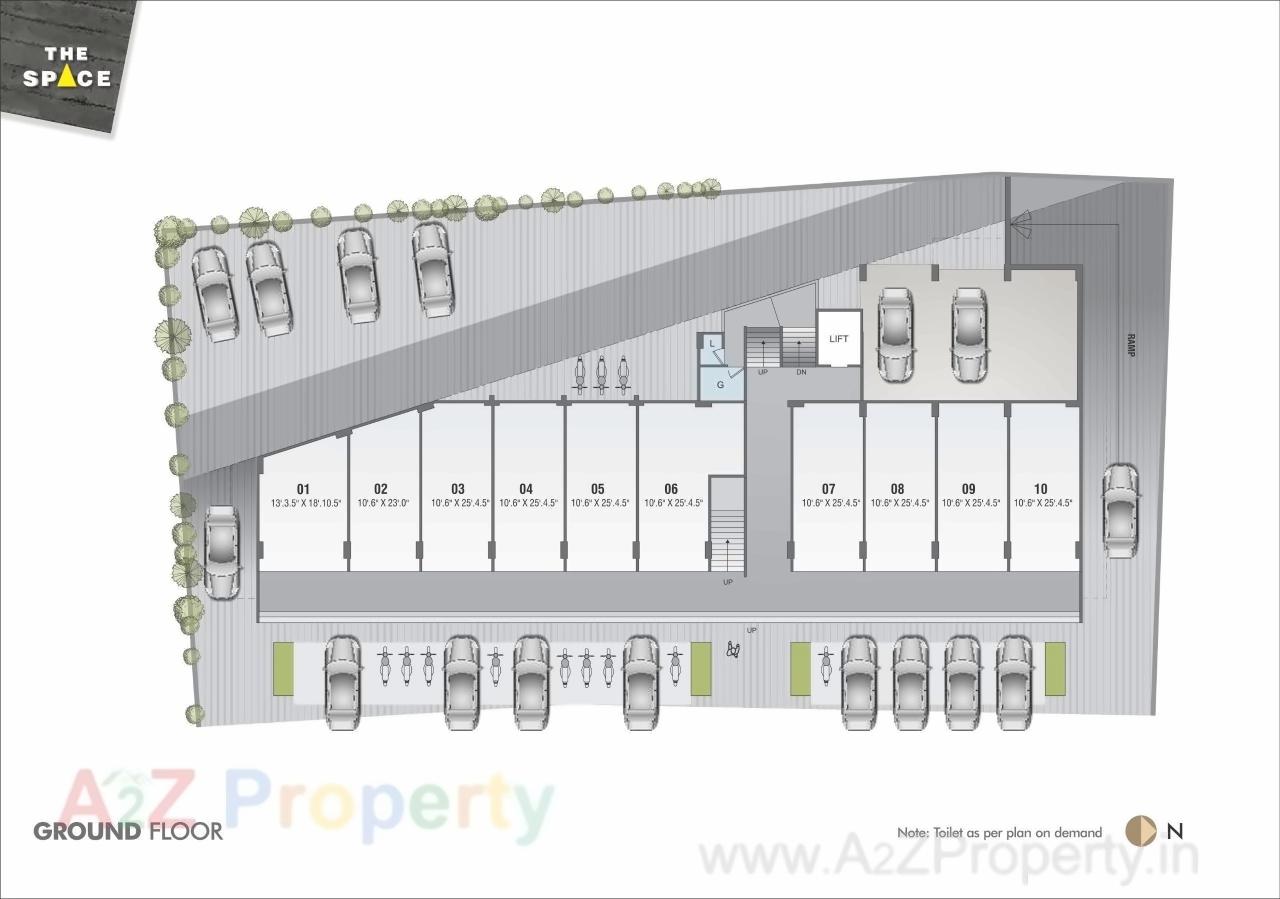 Layout of real estate project The Space located at Gotri, Vadodara, Gujarat