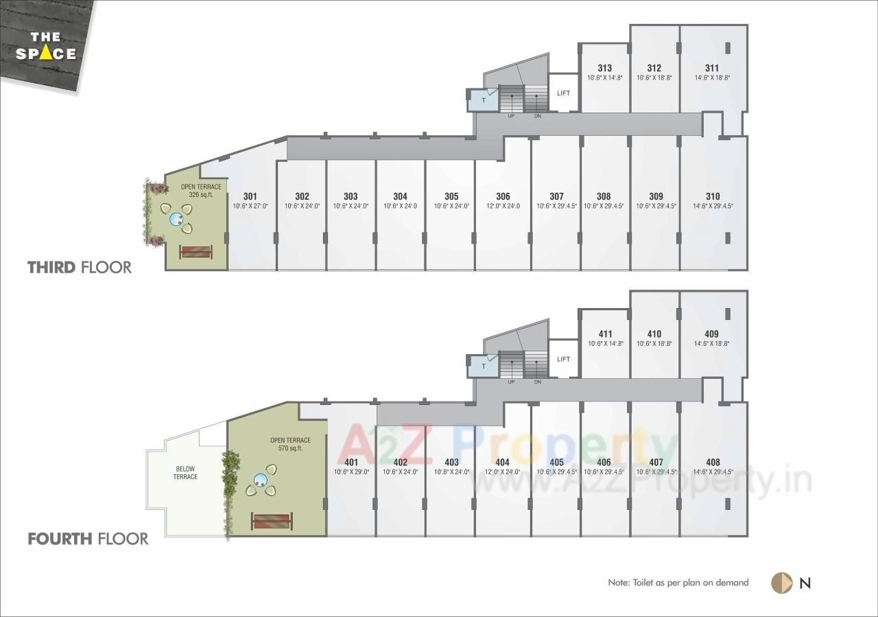 Layout of real estate project The Space located at Gotri, Vadodara, Gujarat