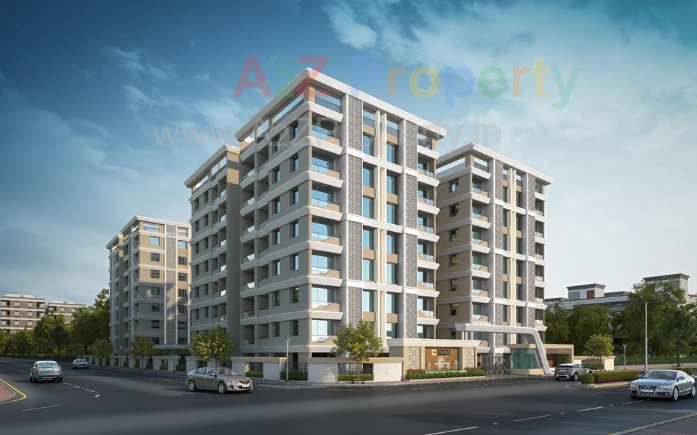 3D Elevation of real estate project The Status located at Harni, Vadodara, Gujarat