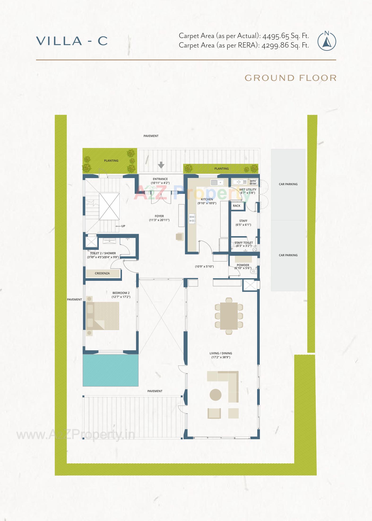 Layout of real estate project The Villas located at Gorwa, Vadodara, Gujarat