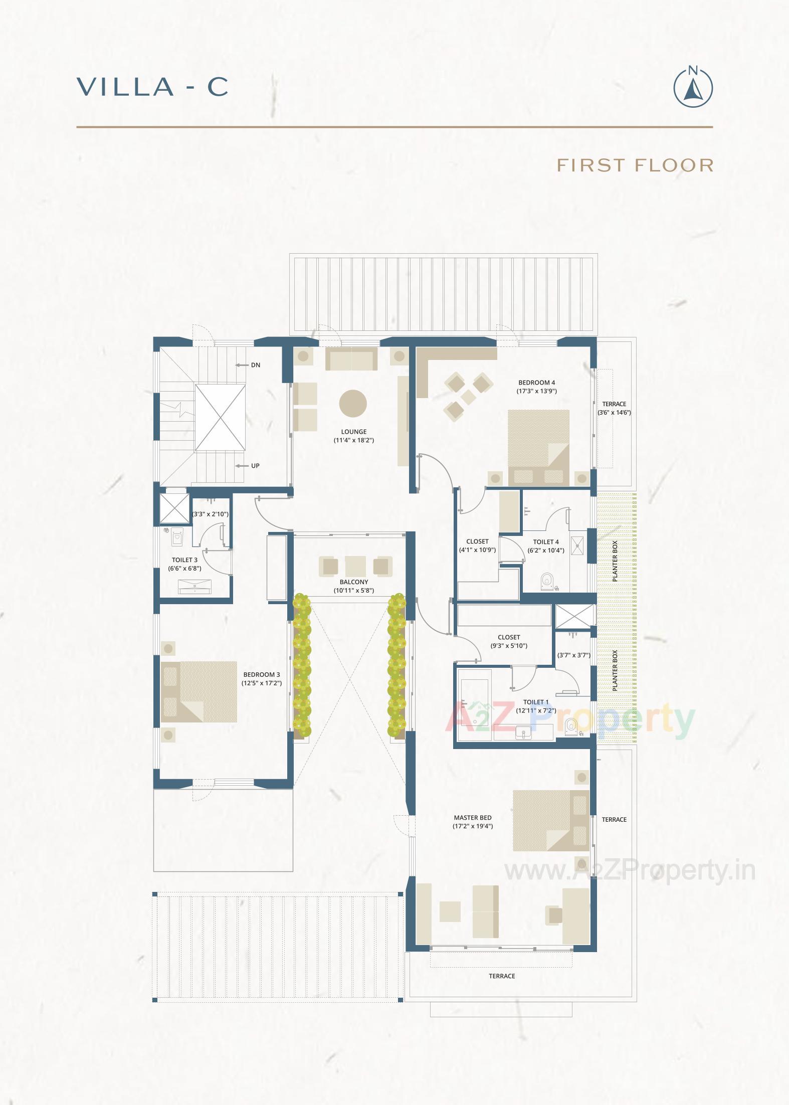 Layout of real estate project The Villas located at Gorwa, Vadodara, Gujarat