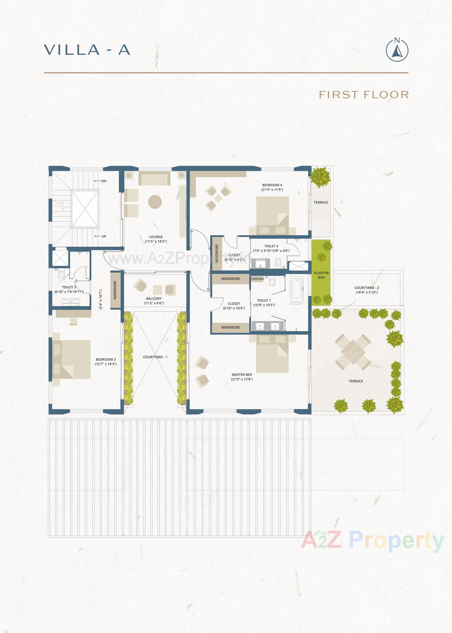 Layout of real estate project The Villas located at Gorwa, Vadodara, Gujarat