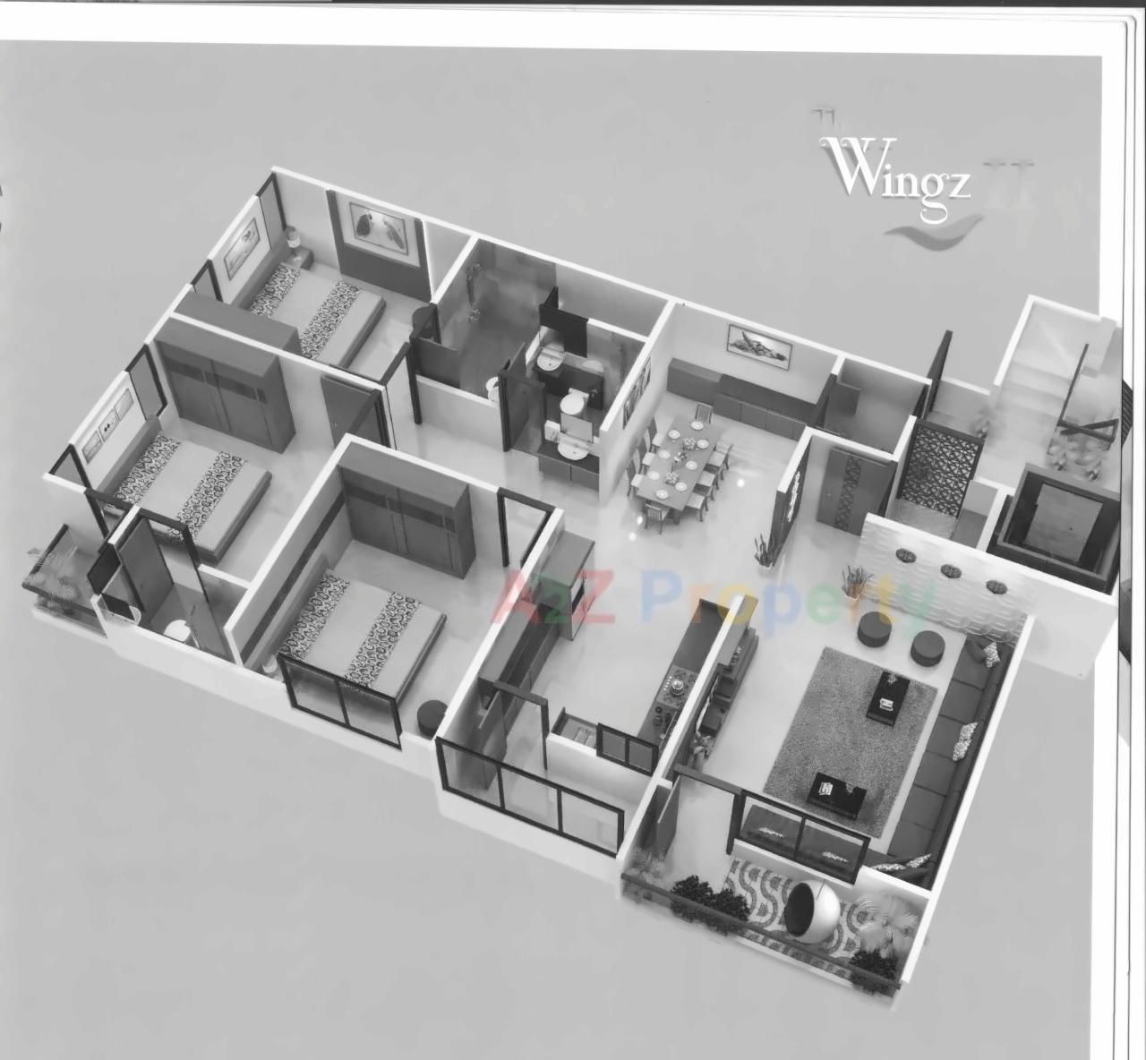 Layout of real estate project Thez Ii located at Gorva, Vadodara, Gujarat