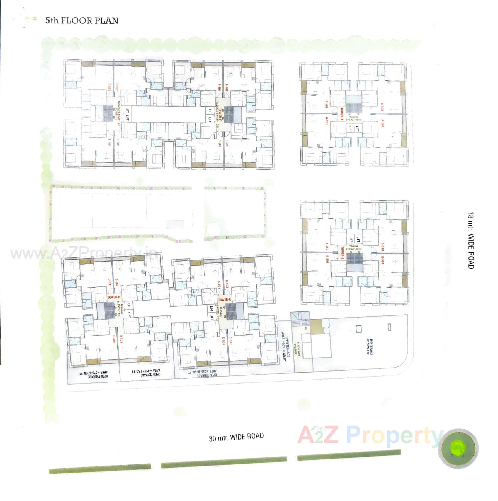Layout of real estate project Times Square located at Tandalja, Vadodara, Gujarat