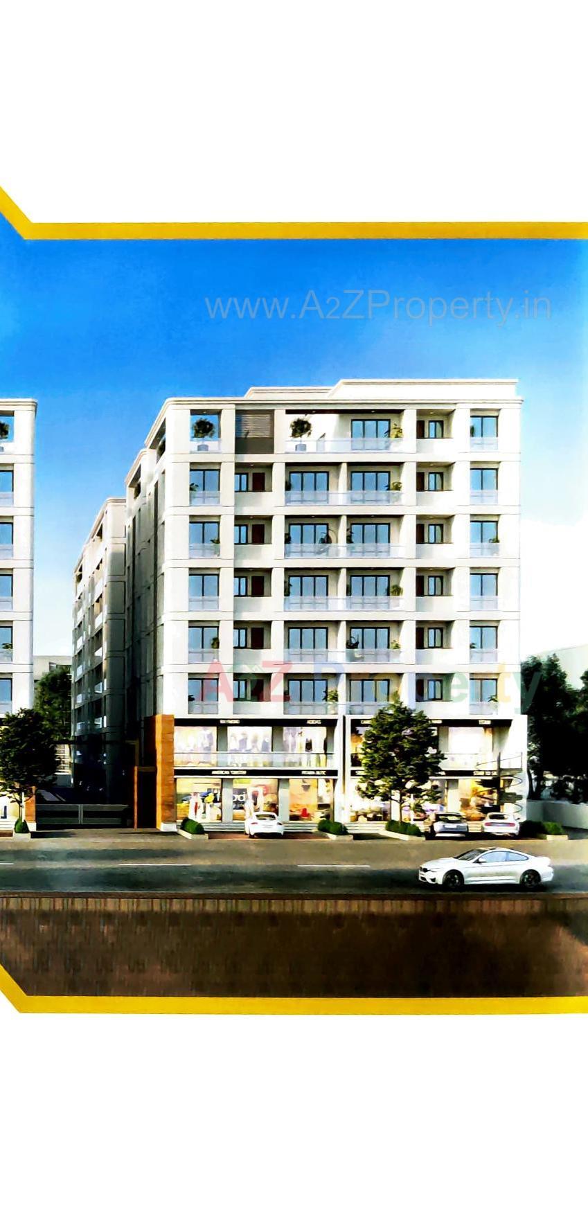 3D Elevation of real estate project Times Square located at Tandalja, Vadodara, Gujarat