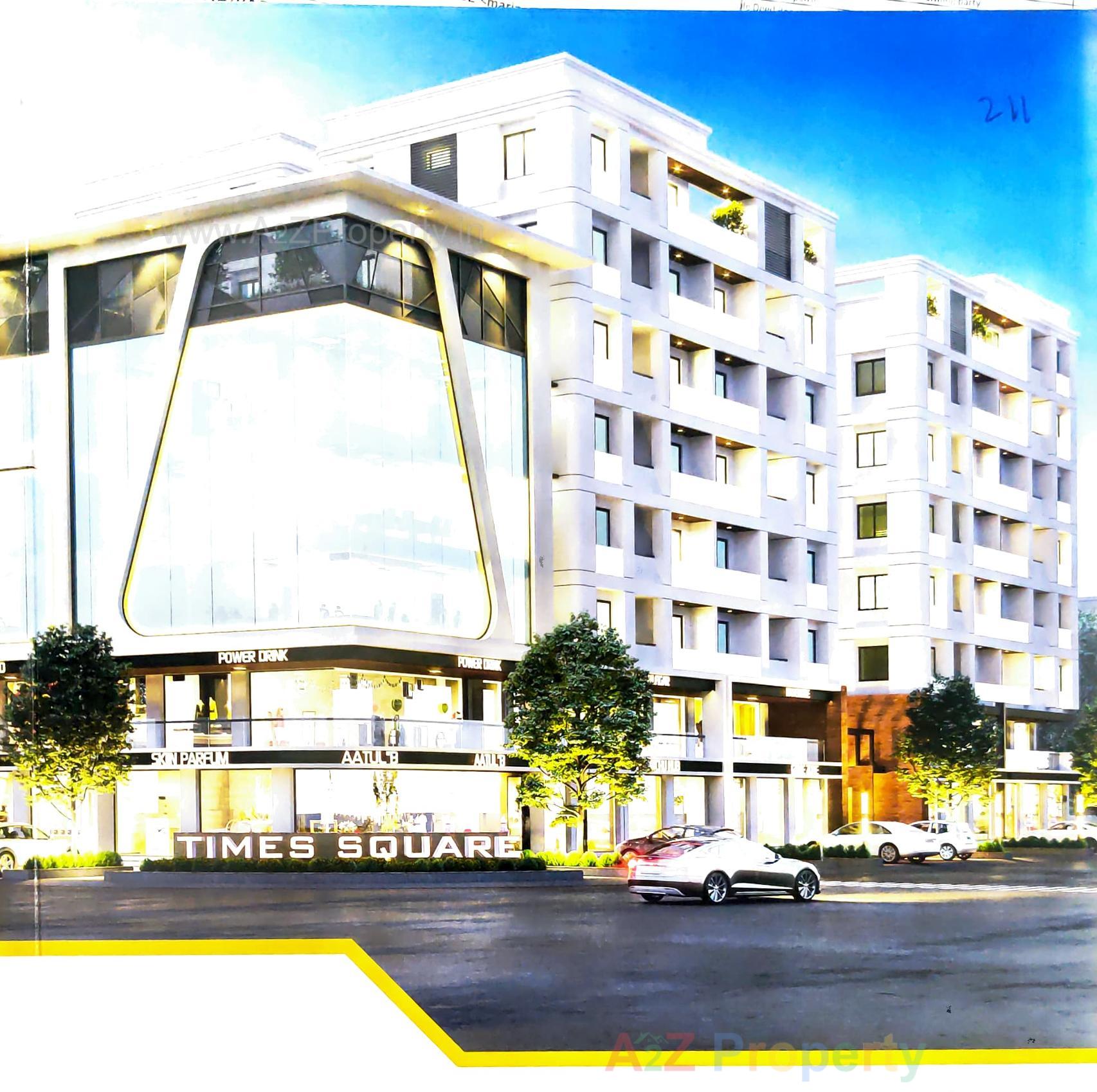 3D Elevation of real estate project Times Square located at Tandalja, Vadodara, Gujarat