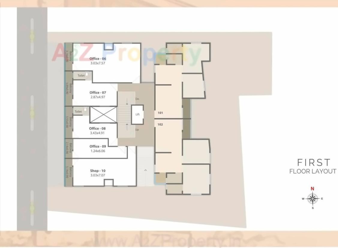 Layout of real estate project Tirth Exotica located at Kasba, Vadodara, Gujarat
