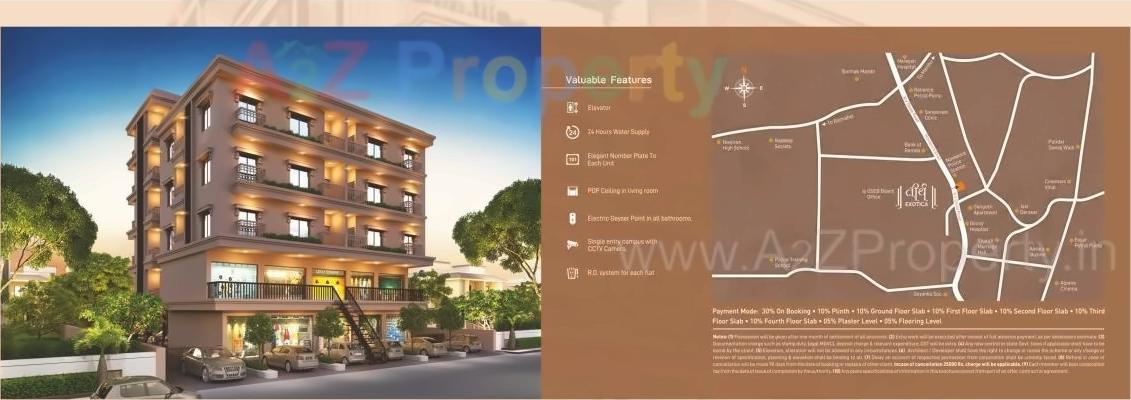 3D Elevation of real estate project Tirth Exotica located at Kasba, Vadodara, Gujarat