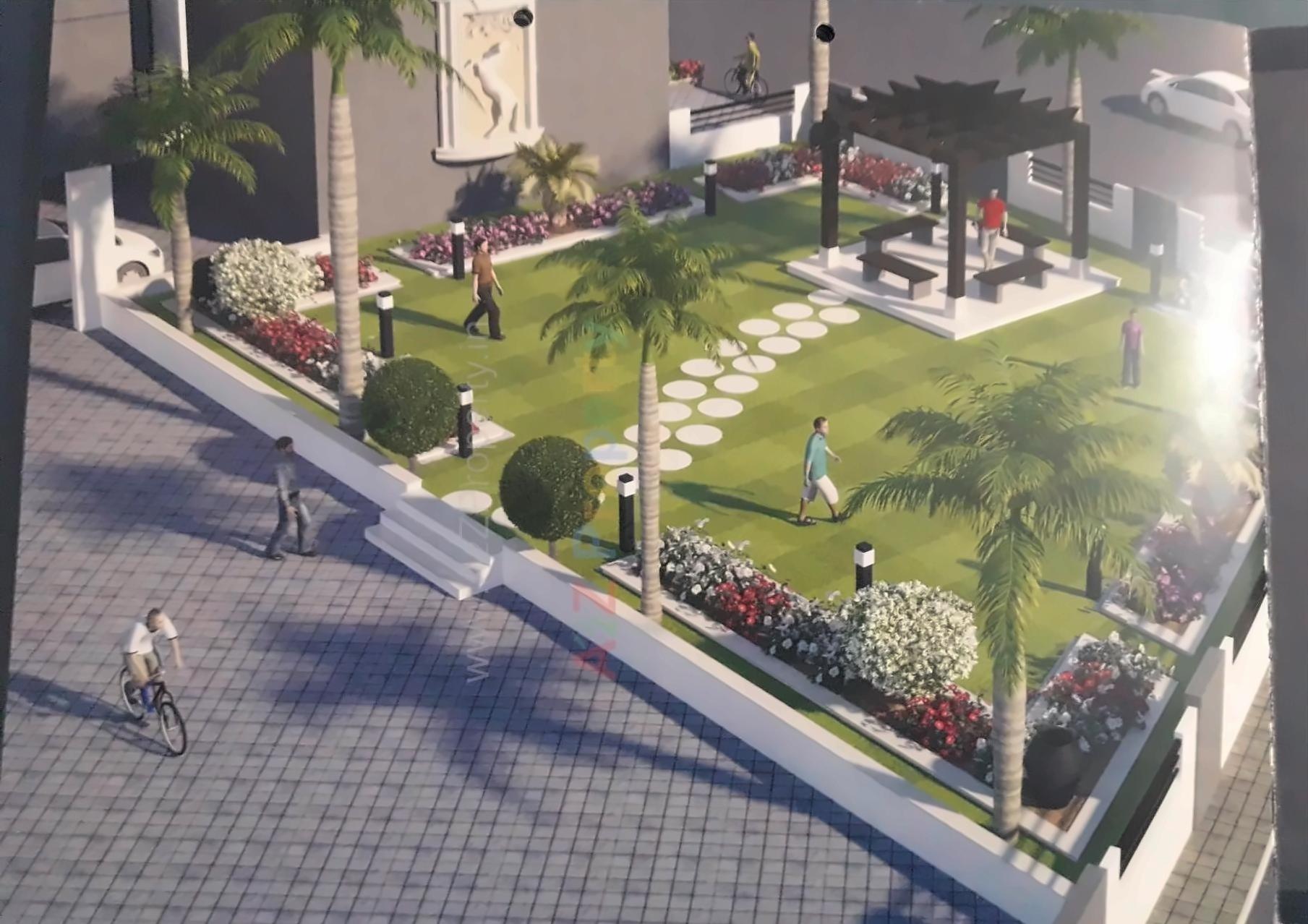 3D Elevation of real estate project Tithi Heights located at Gotri, Vadodara, Gujarat