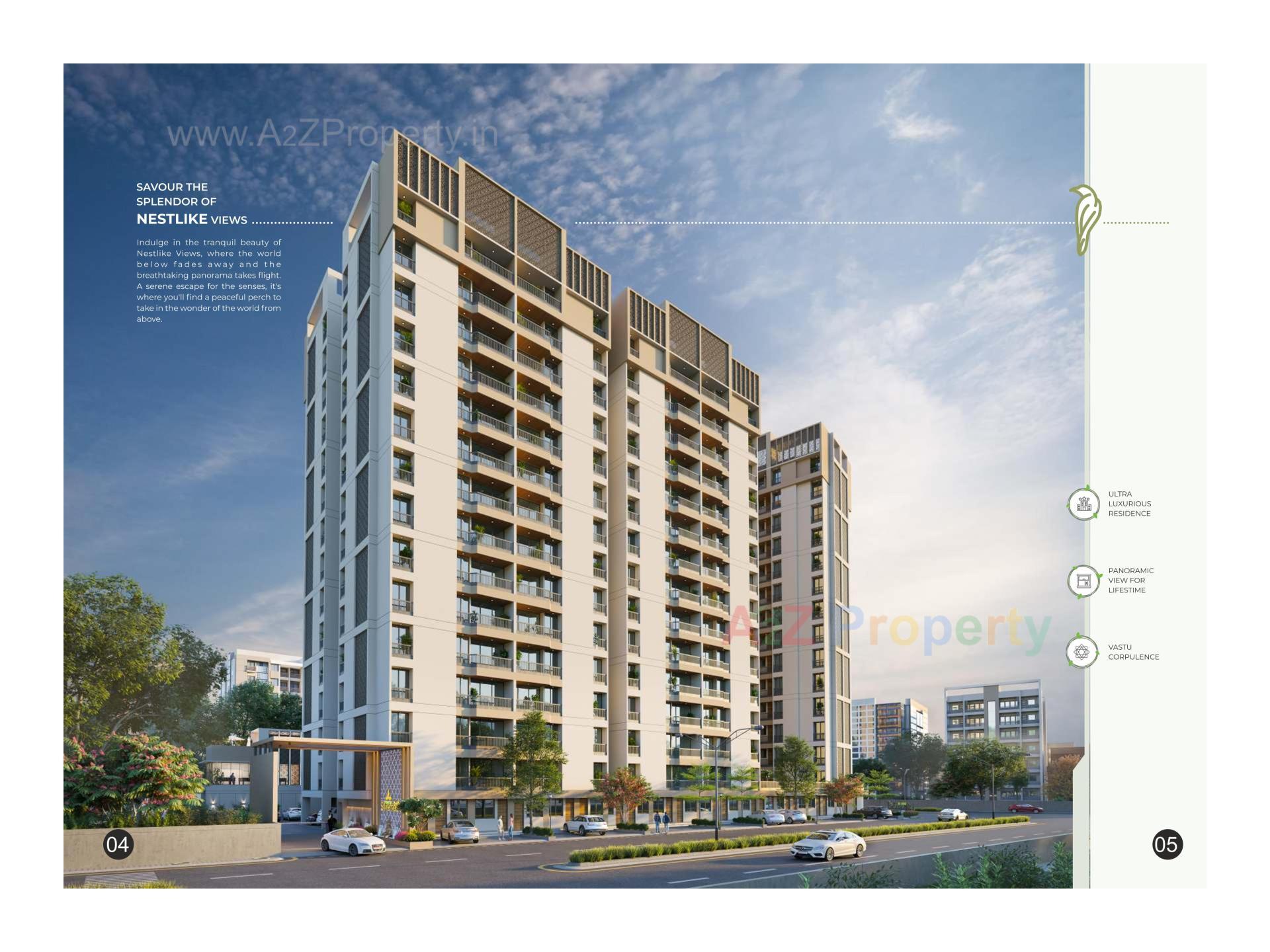 3D Elevation of real estate project Trinetra Silvernest located at Tarsali, Vadodara, Gujarat