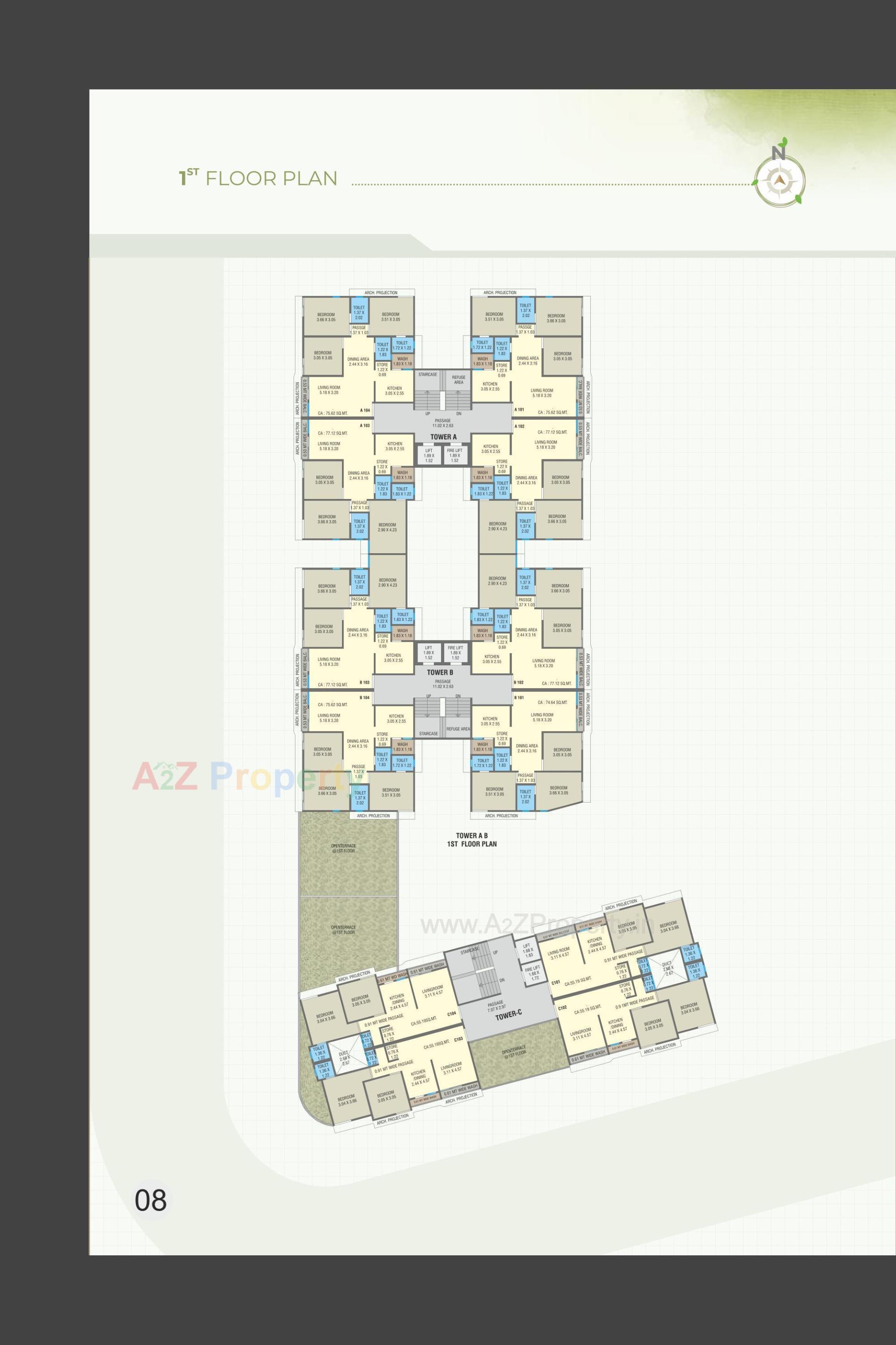 Layout of real estate project Trinetra Silvernest located at Tarsali, Vadodara, Gujarat