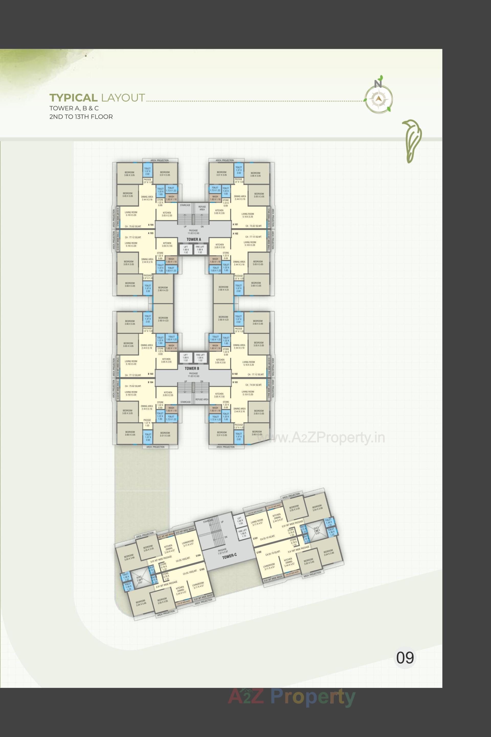 Layout of real estate project Trinetra Silvernest located at Tarsali, Vadodara, Gujarat