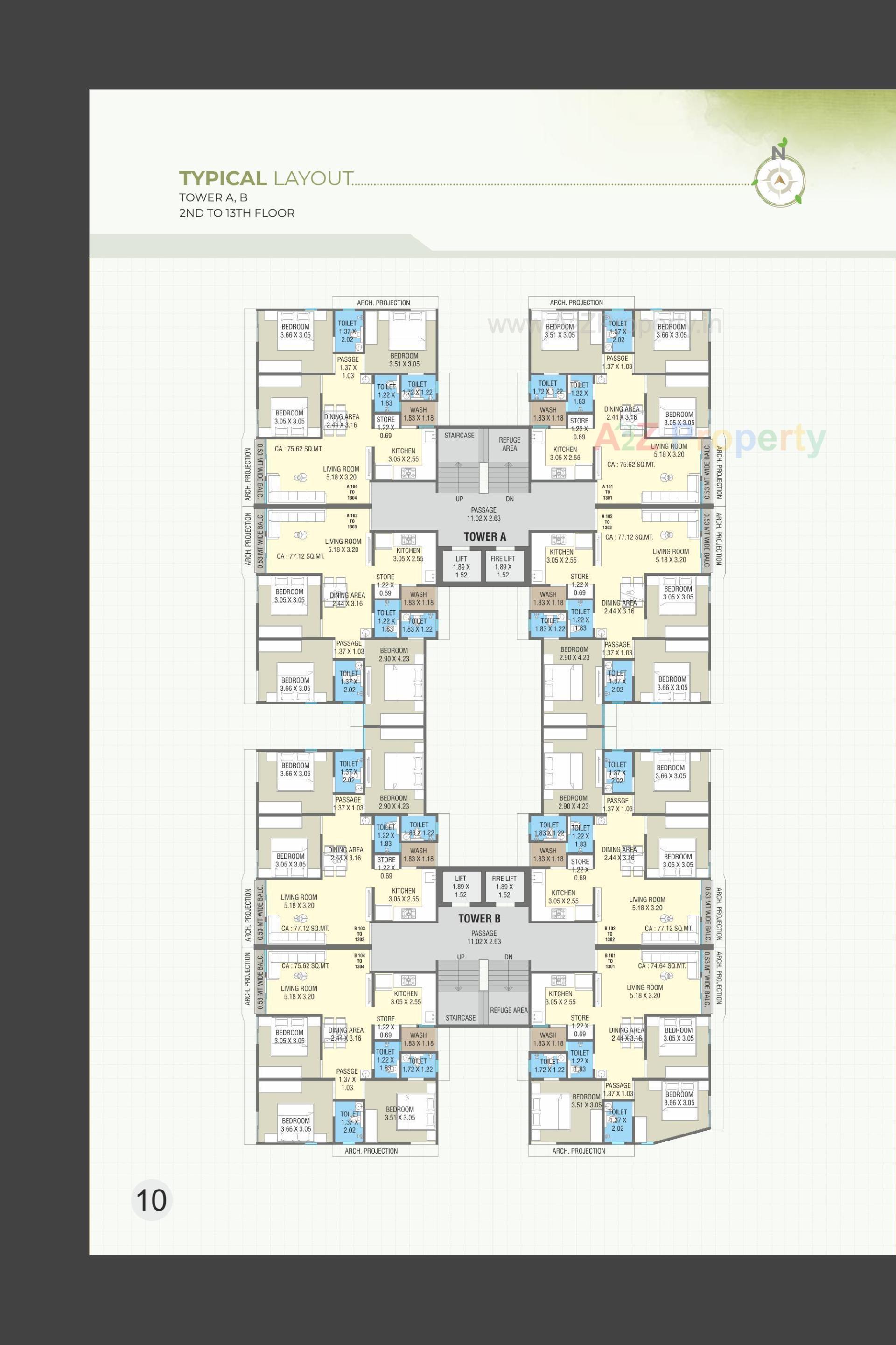 Layout of real estate project Trinetra Silvernest located at Tarsali, Vadodara, Gujarat