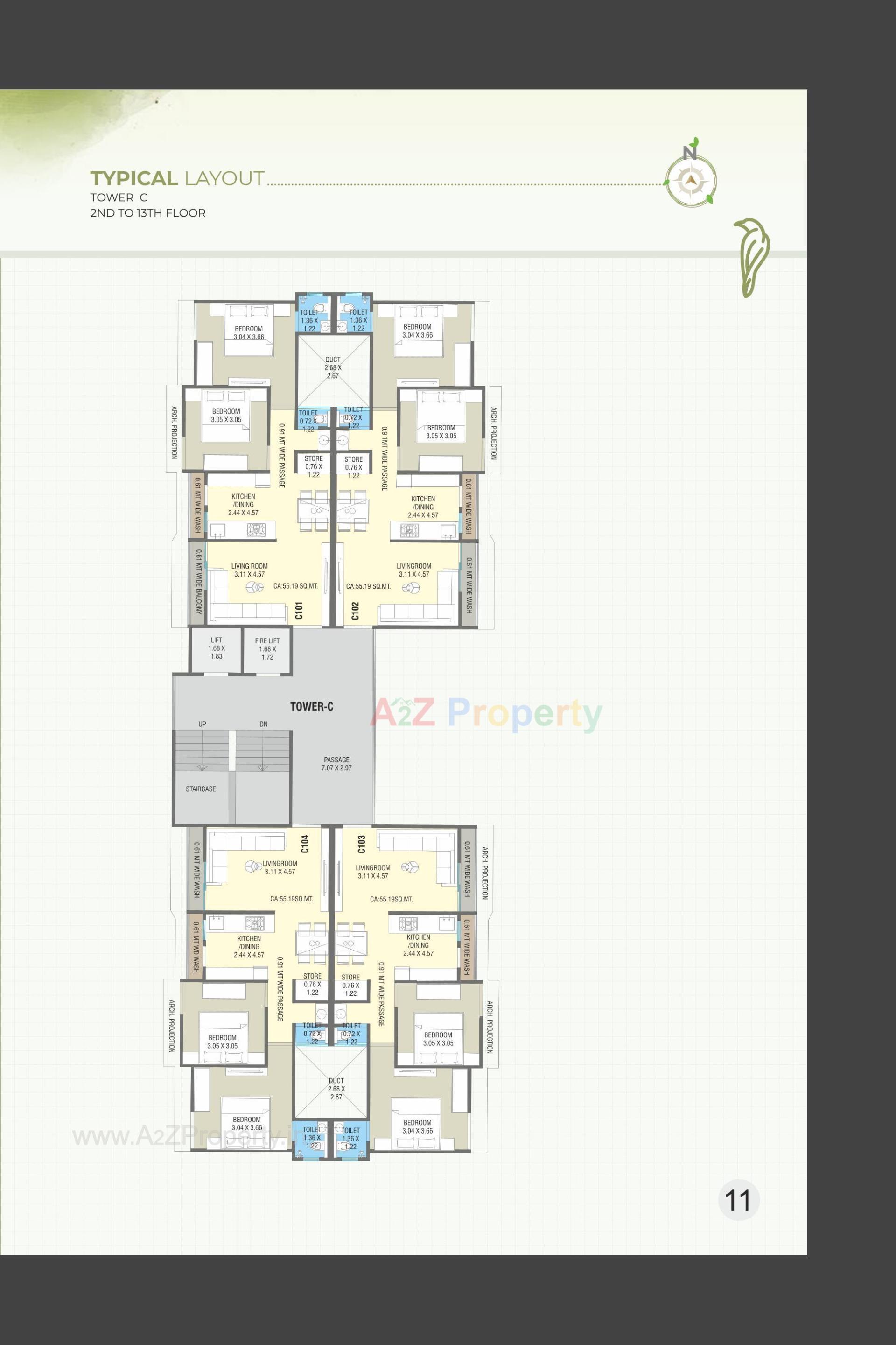 Layout of real estate project Trinetra Silvernest located at Tarsali, Vadodara, Gujarat