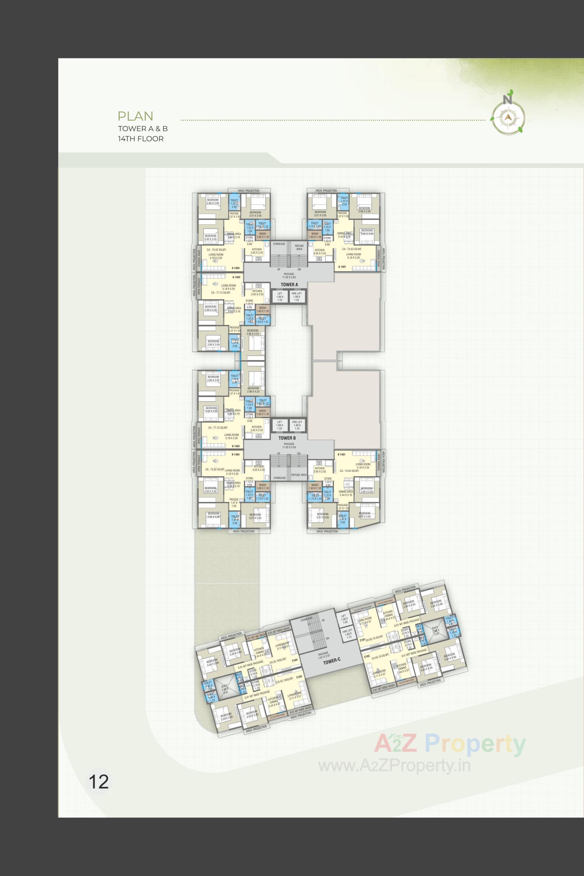 Layout of real estate project Trinetra Silvernest located at Tarsali, Vadodara, Gujarat