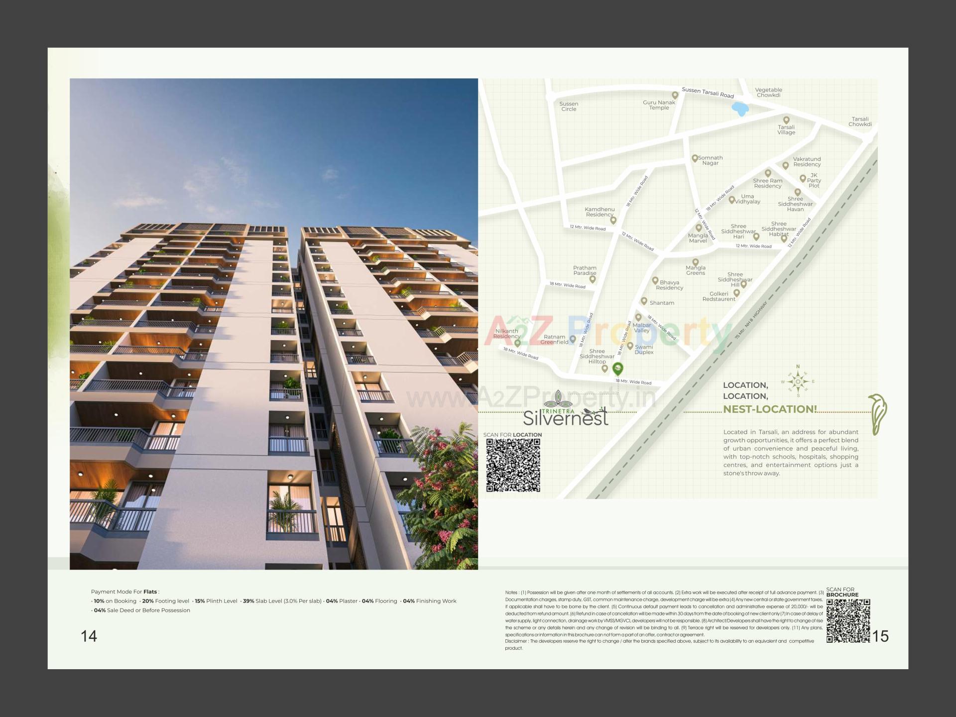  of real estate project Trinetra Silvernest located at Tarsali, Vadodara, Gujarat