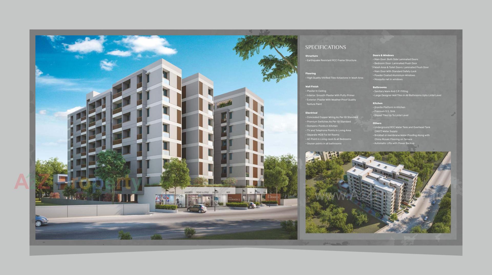 3D Elevation of real estate project Trisha Rudraksh located at Danteshwar, Vadodara, Gujarat
