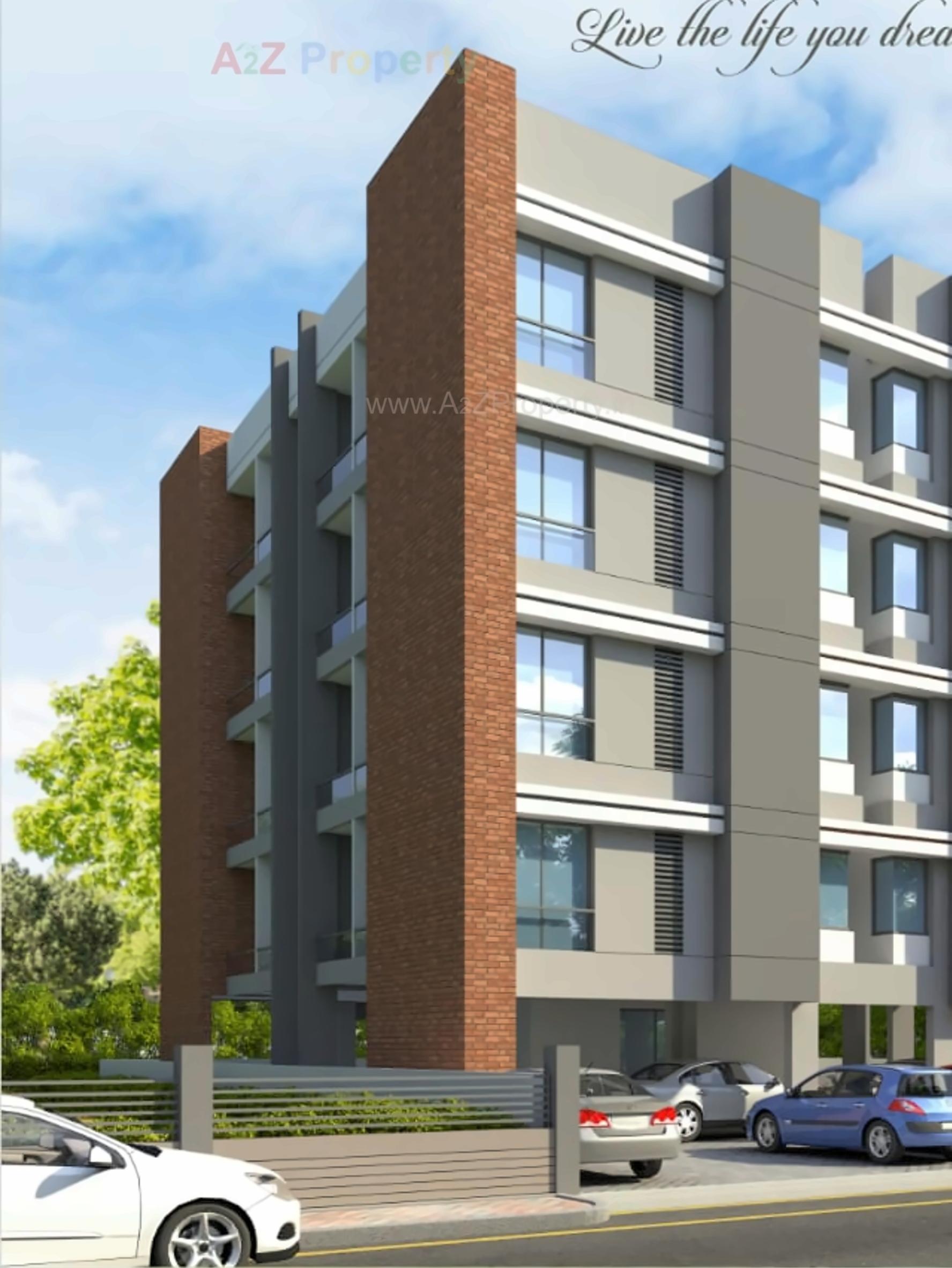 3D Elevation of real estate project Tulip Residency located at Vadodara, Vadodara, Gujarat
