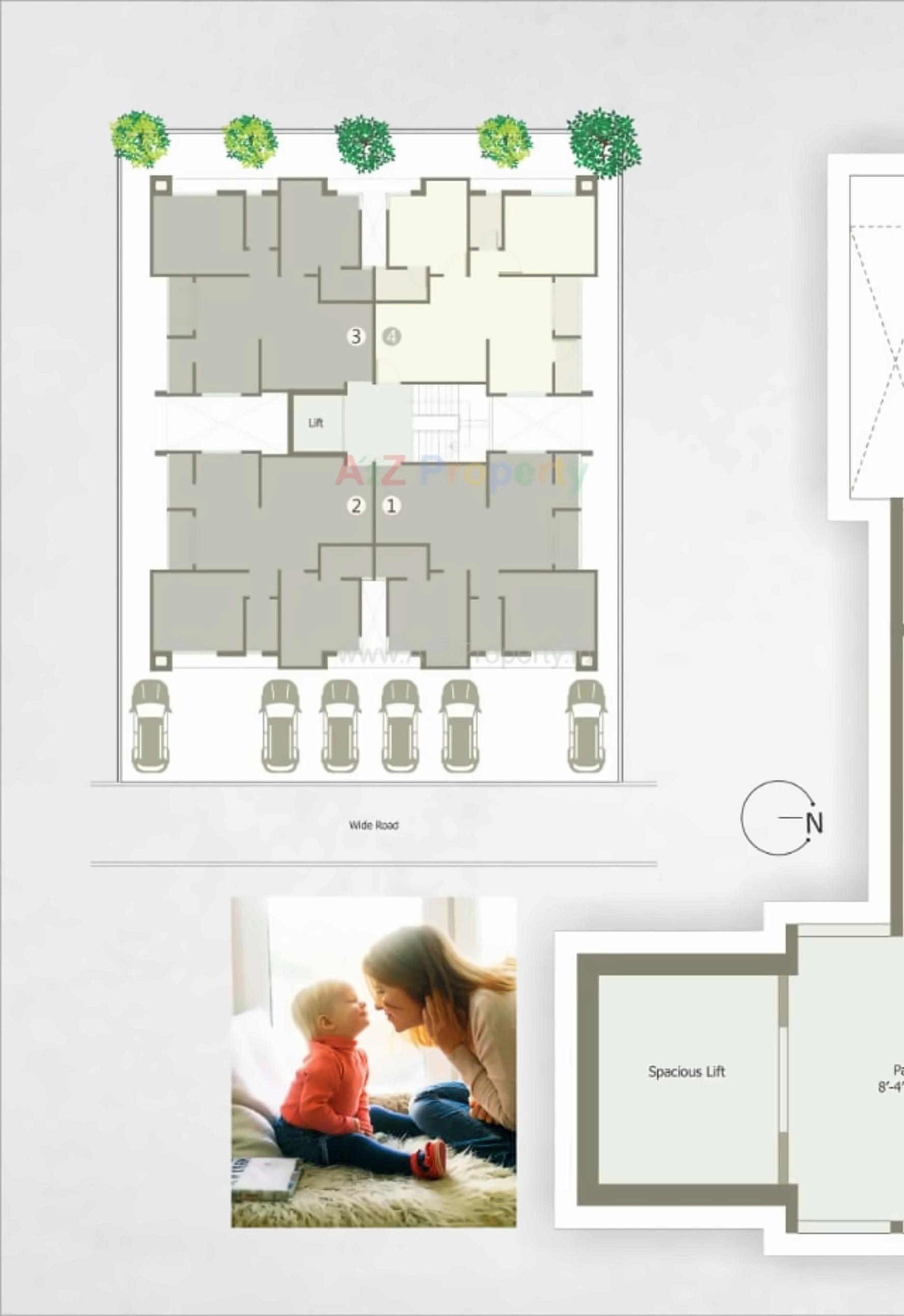 Layout of real estate project Tulip Residency located at Vadodara, Vadodara, Gujarat