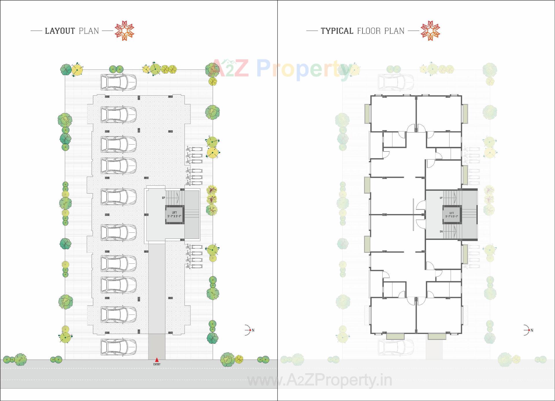 Layout of real estate project Tulip Residency located at Vadodara, Vadodara, Gujarat