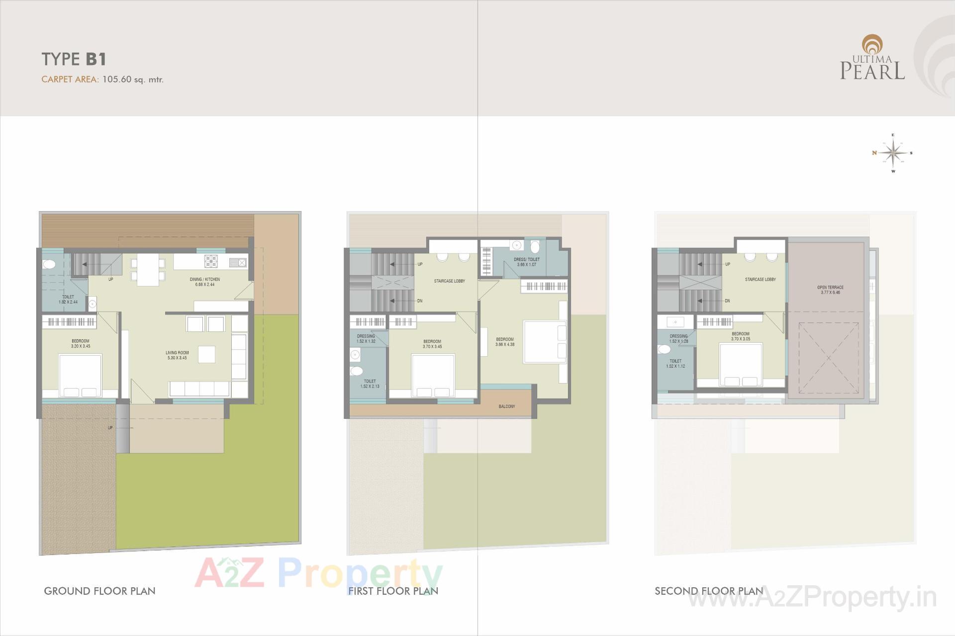 Layout of real estate project Ultima Pearl located at Ankhol, Vadodara, Gujarat