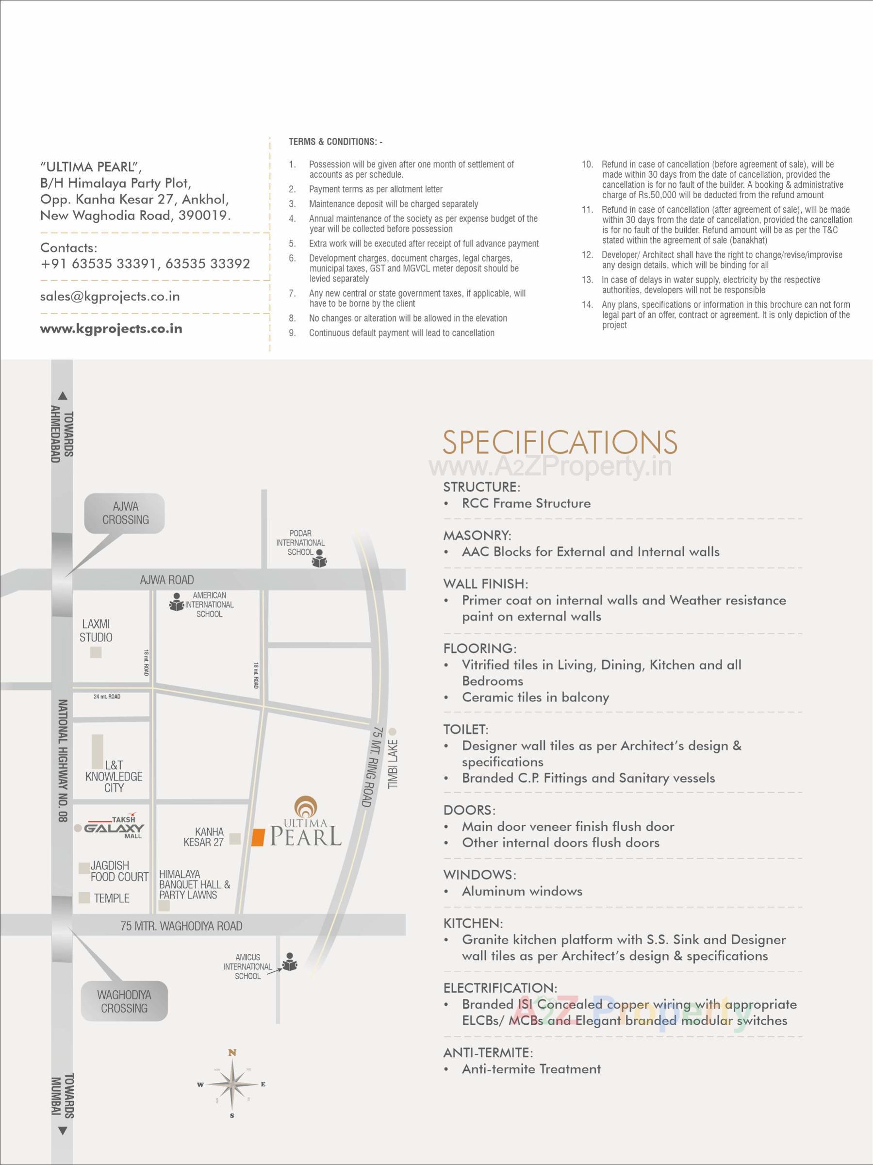  of real estate project Ultima Pearl located at Ankhol, Vadodara, Gujarat