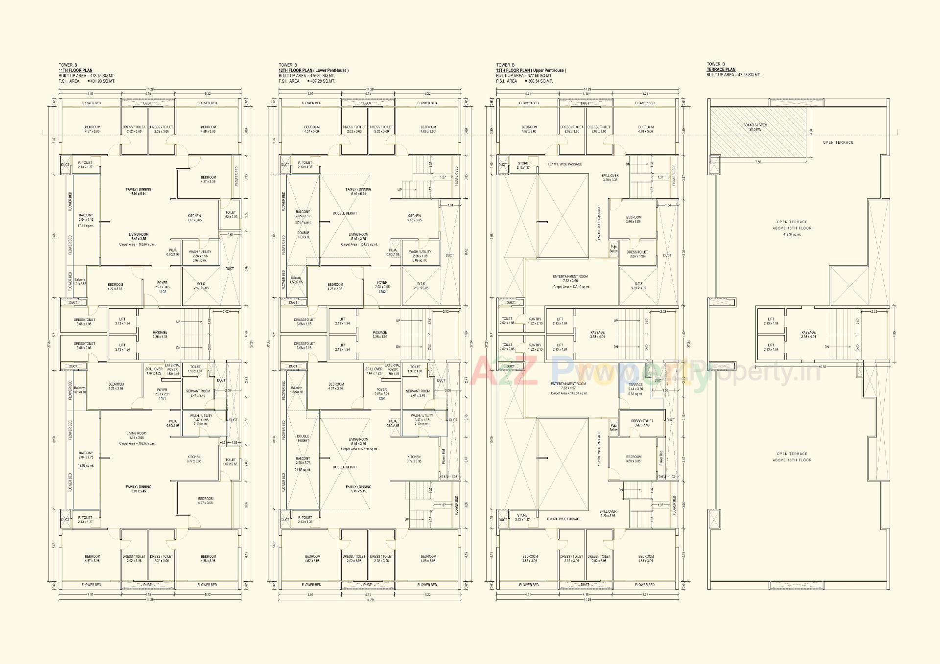 Layout of real estate project Uma Residences located at Bhayli, Vadodara, Gujarat