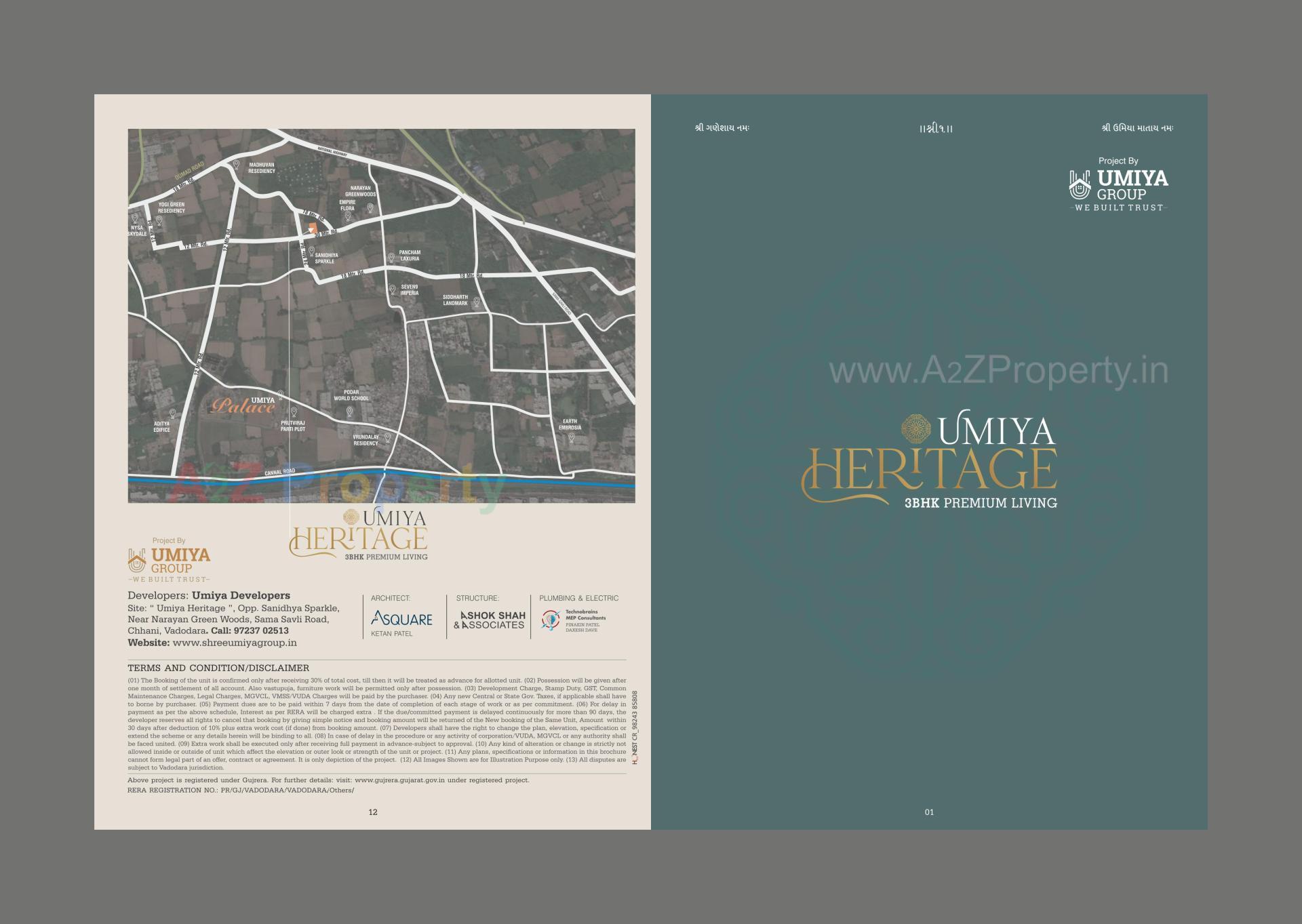  of real estate project Umiya Heritage located at Chhani, Vadodara, Gujarat