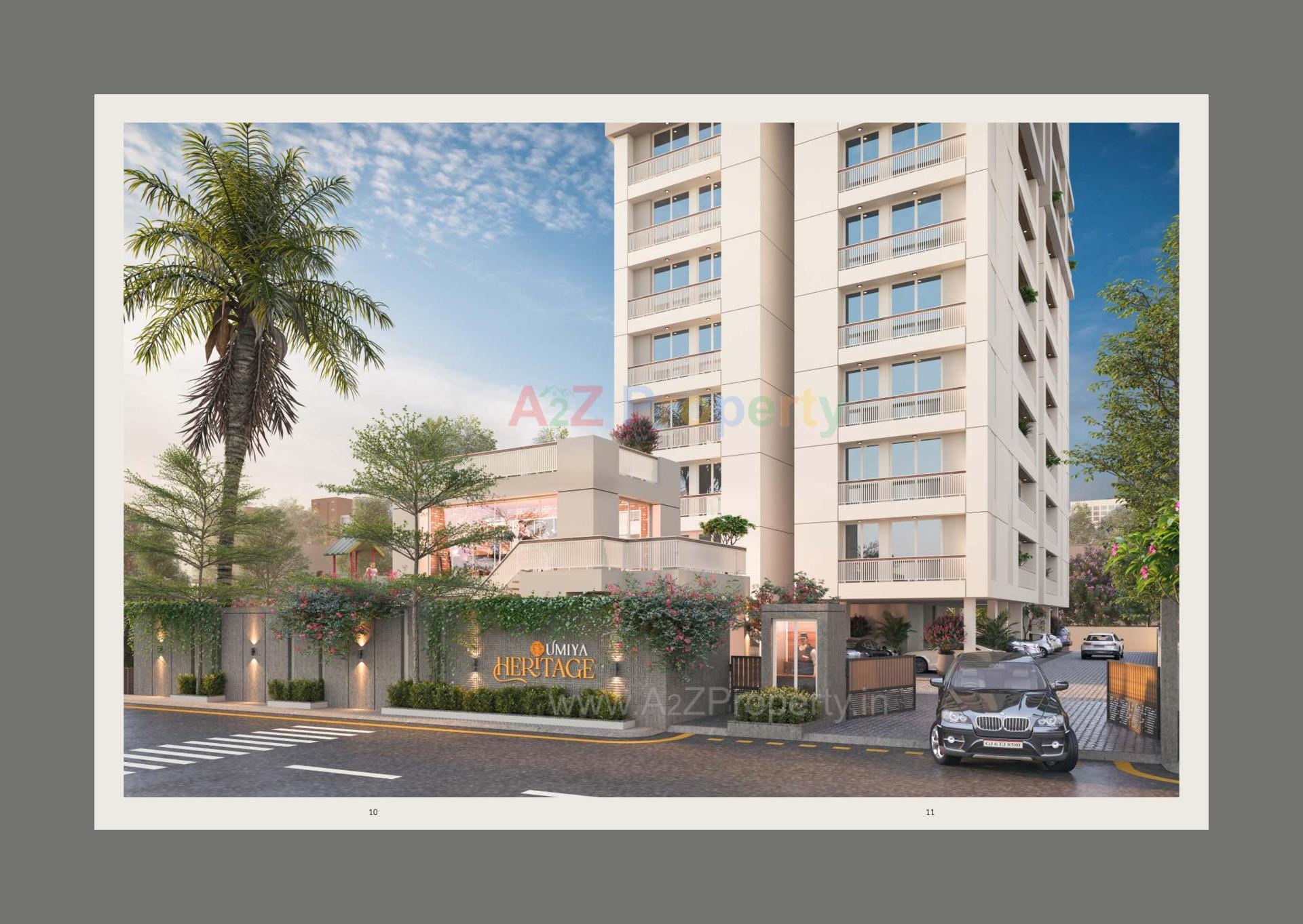 3D Elevation of real estate project Umiya Heritage located at Chhani, Vadodara, Gujarat