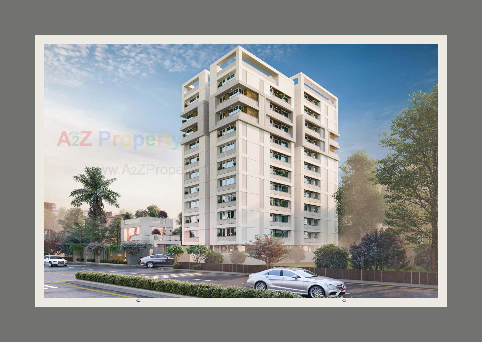 3D Elevation of real estate project Umiya Heritage located at Chhani, Vadodara, Gujarat