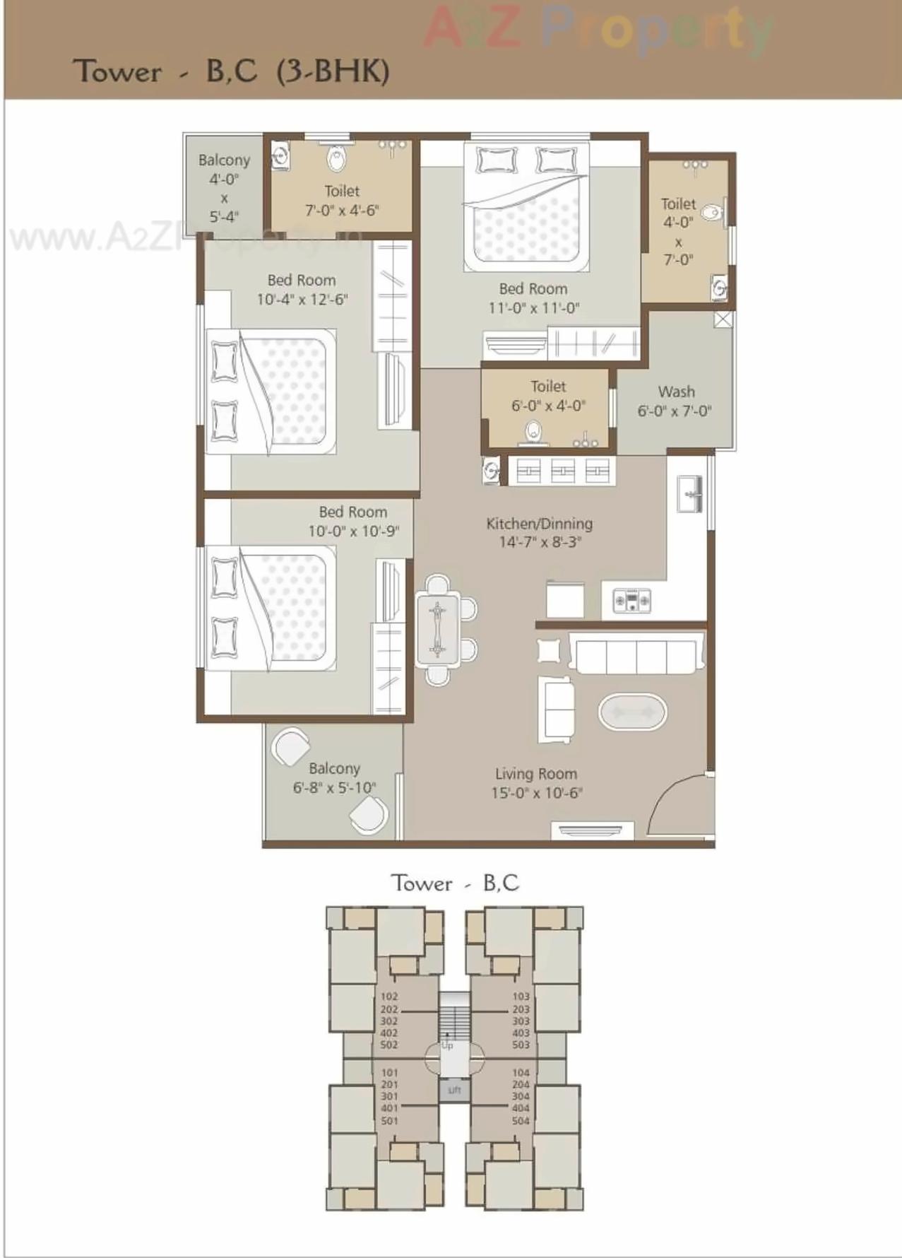 Layout of real estate project Upvan Heritage located at Vadodara, Vadodara, Gujarat