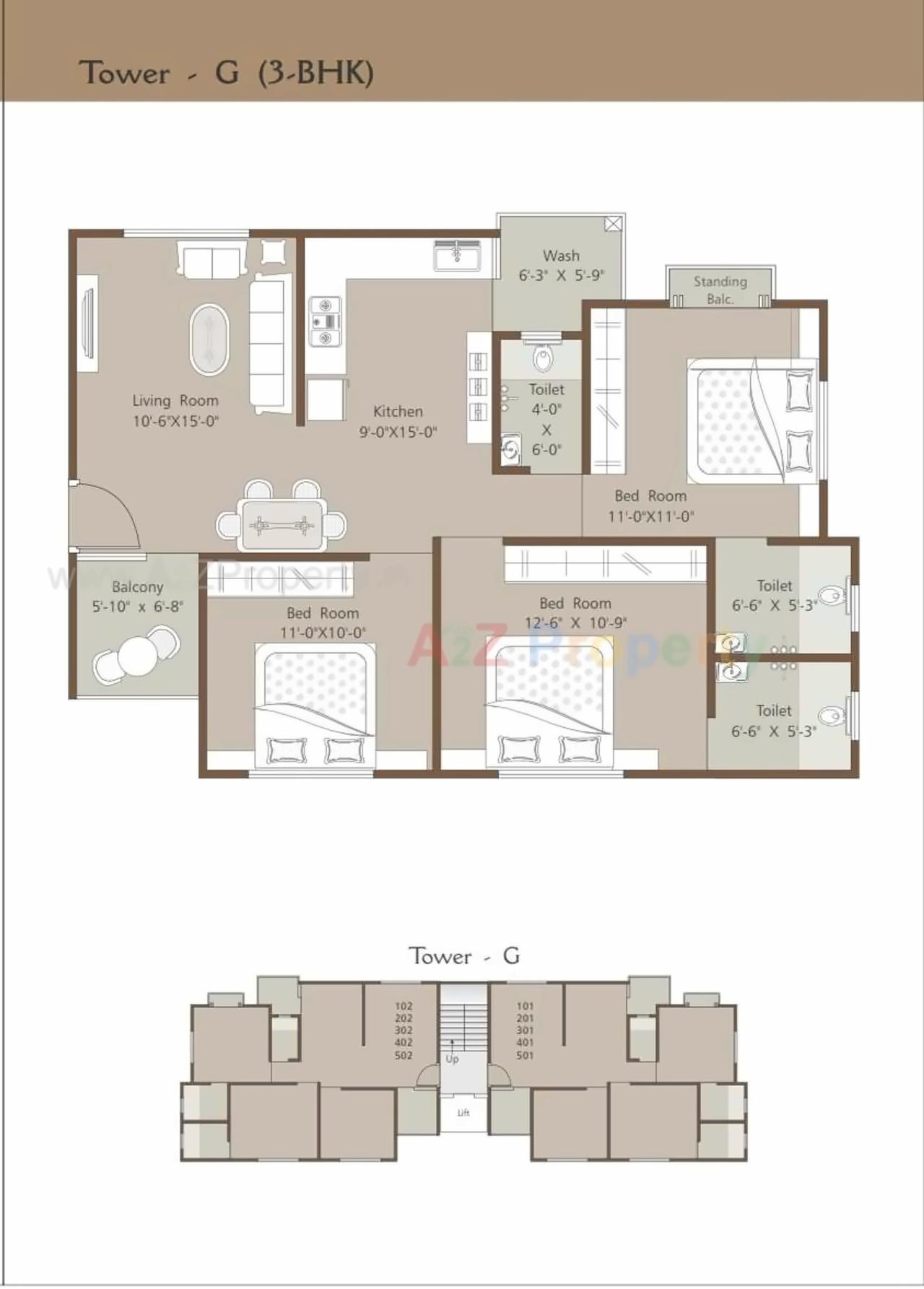 Layout of real estate project Upvan Heritage located at Vadodara, Vadodara, Gujarat
