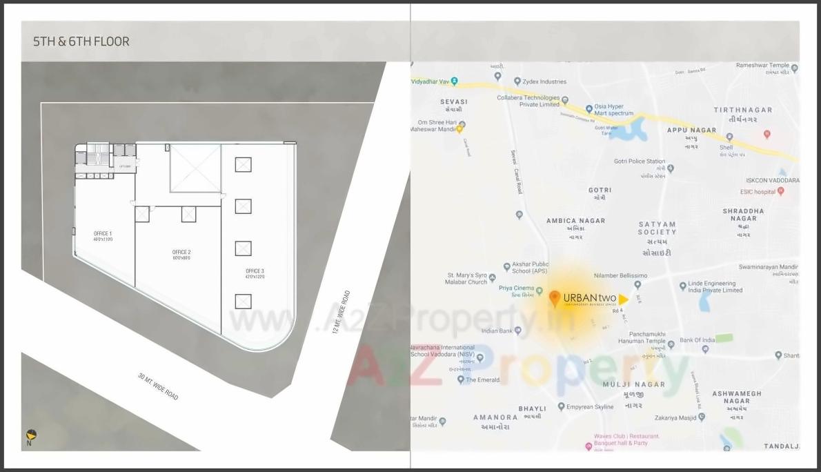 Layout of real estate project Urban Ii located at Bhayli, Vadodara, Gujarat