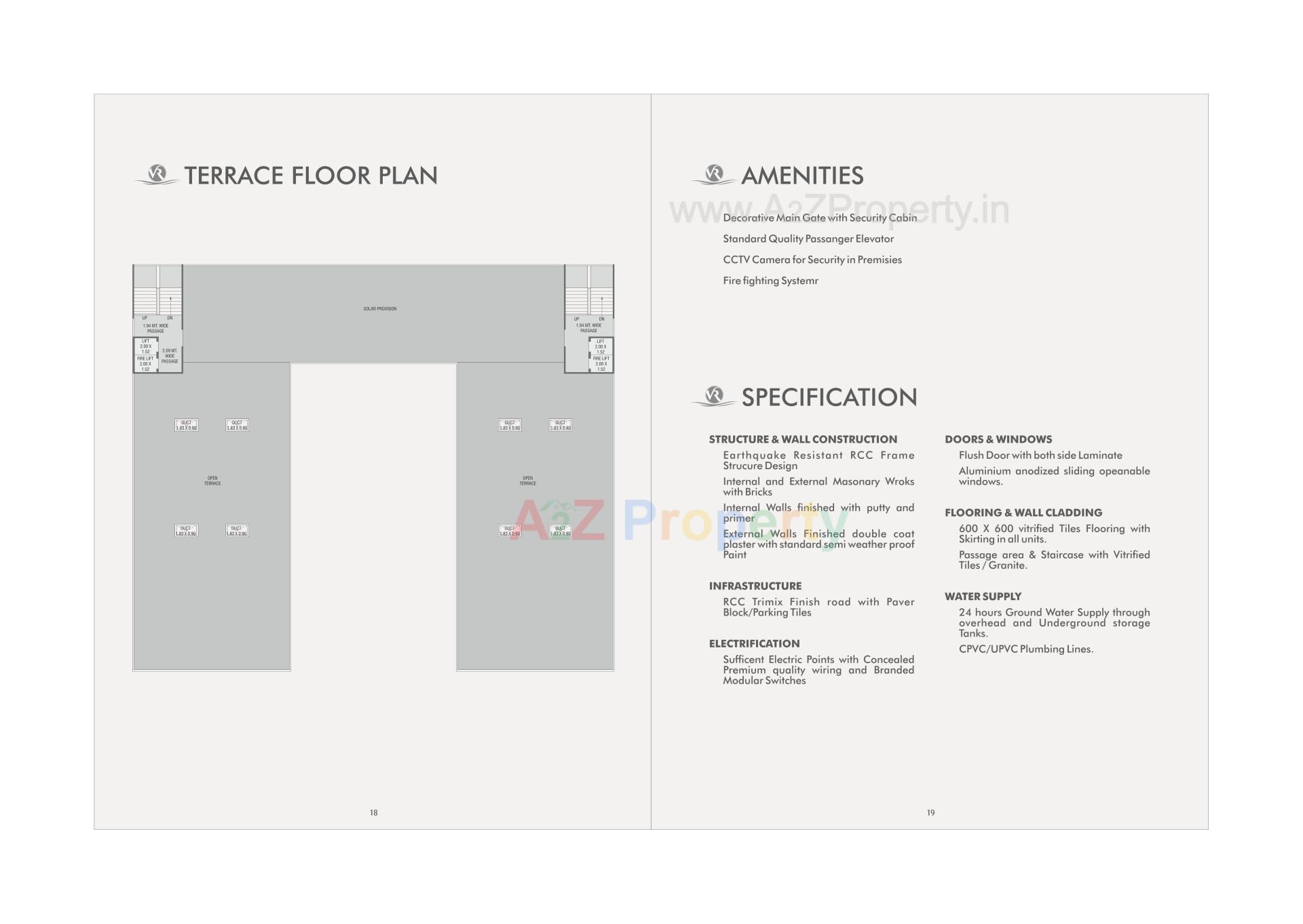 Layout of real estate project V R Infinity located at Bapod, Vadodara, Gujarat