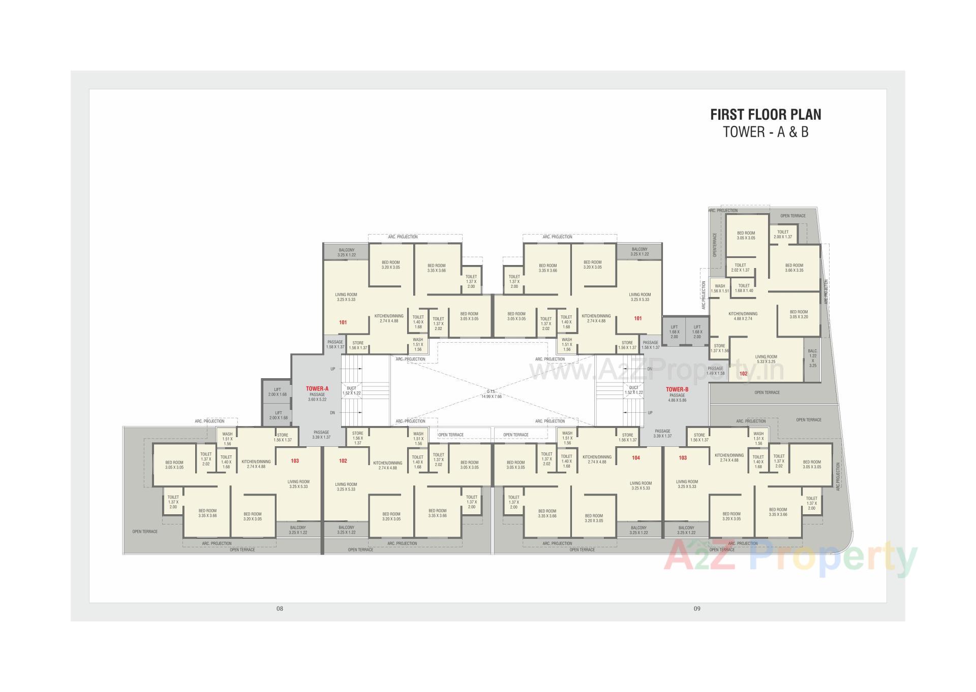 Layout of real estate project V R Luxuria located at Bhayli, Vadodara, Gujarat
