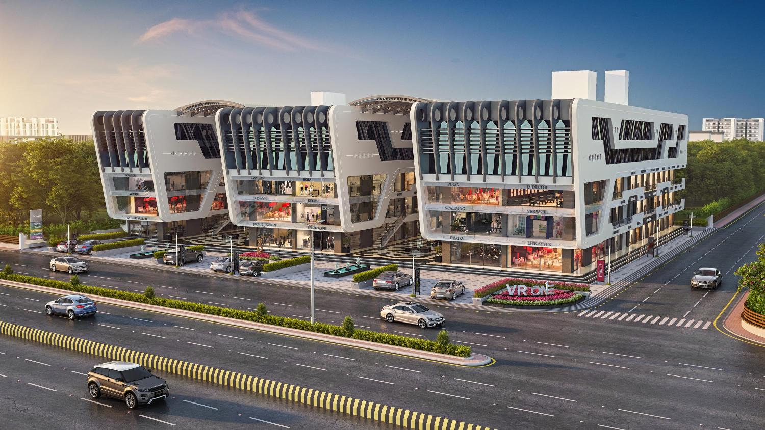 Elevation 1 of real estate project V R One located at Waghodia, Vadodara, Gujarat