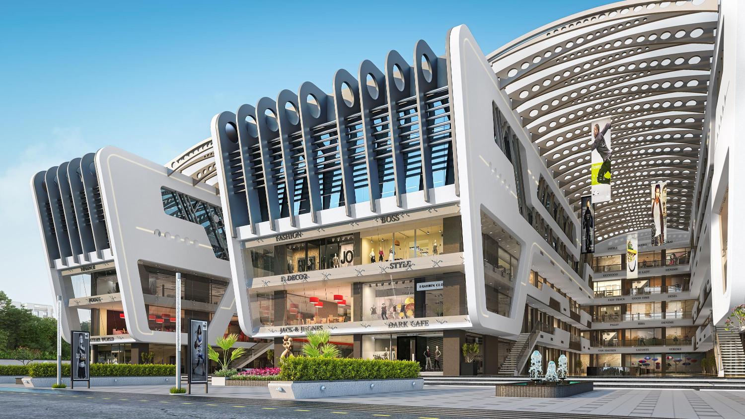 Elevation C E of real estate project V R One located at Waghodia, Vadodara, Gujarat