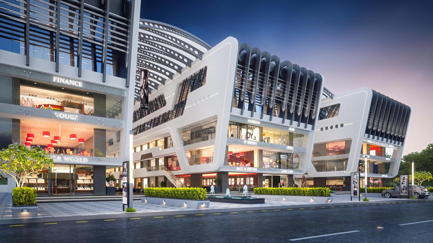 Elevation F D of real estate project V R One located at Waghodia, Vadodara, Gujarat