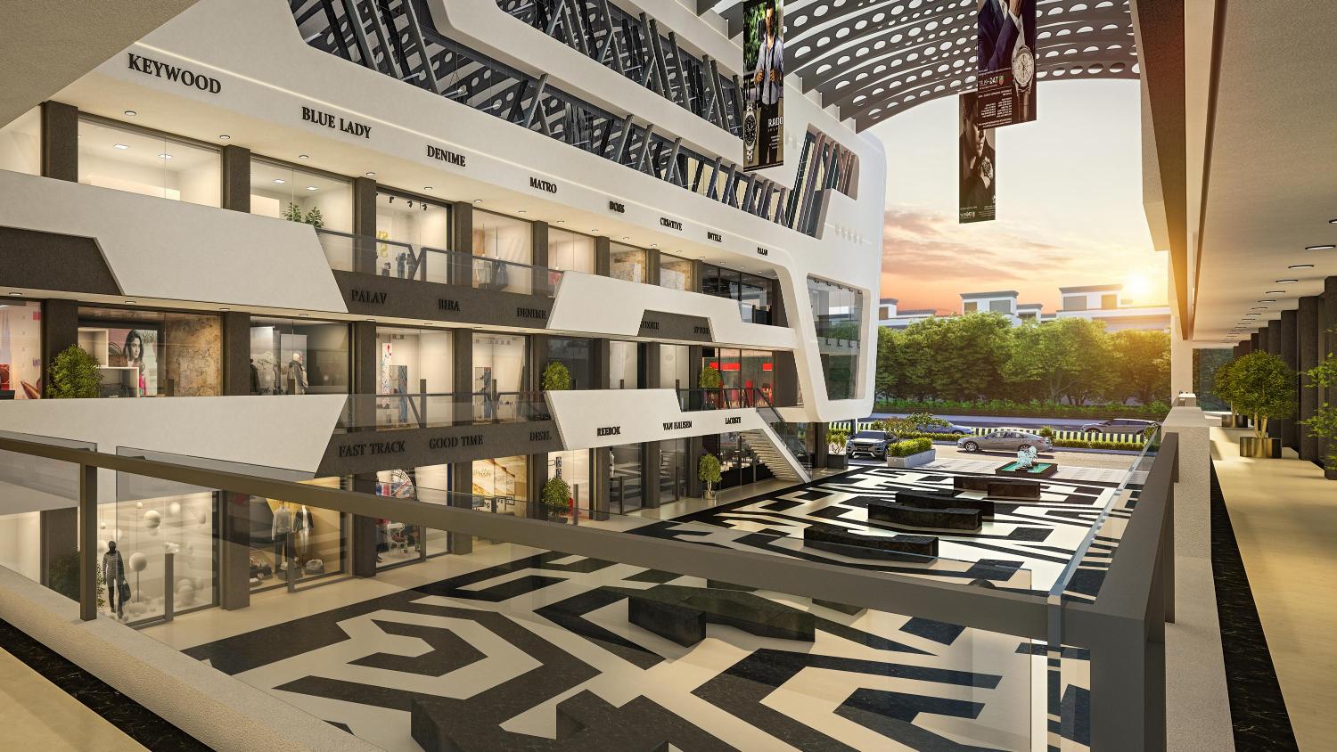 Elevation Inner View of real estate project V R One located at Waghodia, Vadodara, Gujarat