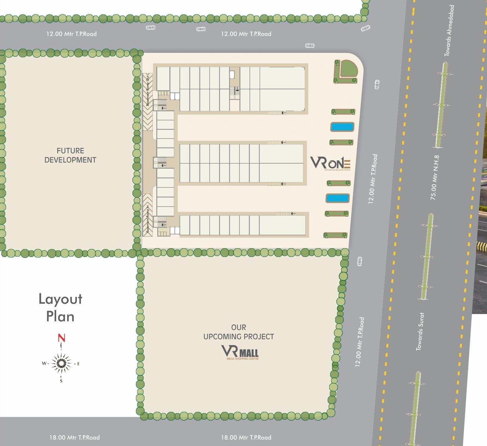 Layout Plan of real estate project V R One located at Waghodia, Vadodara, Gujarat