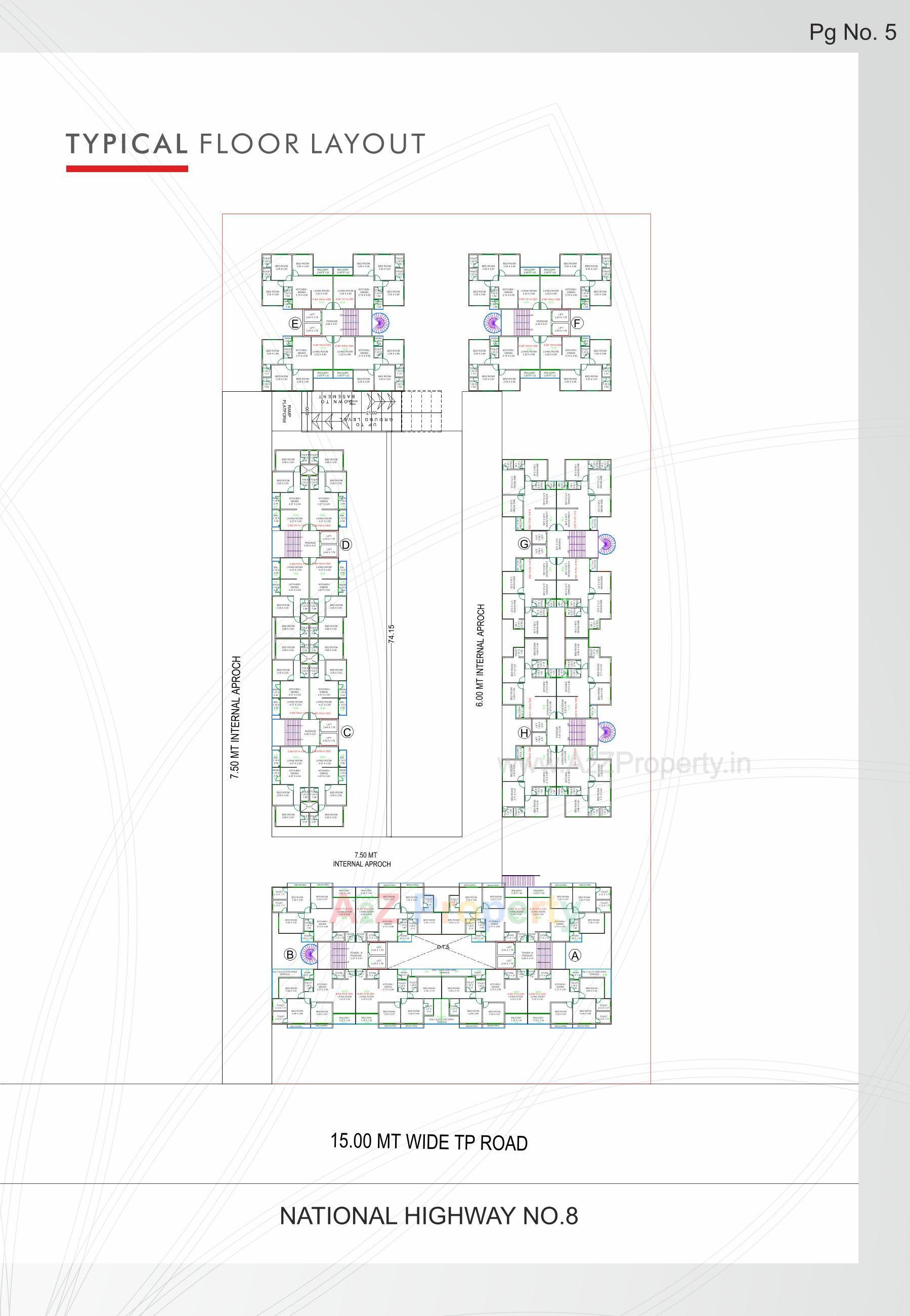 Layout of real estate project V R Vivanta located at Sayajipura, Vadodara, Gujarat