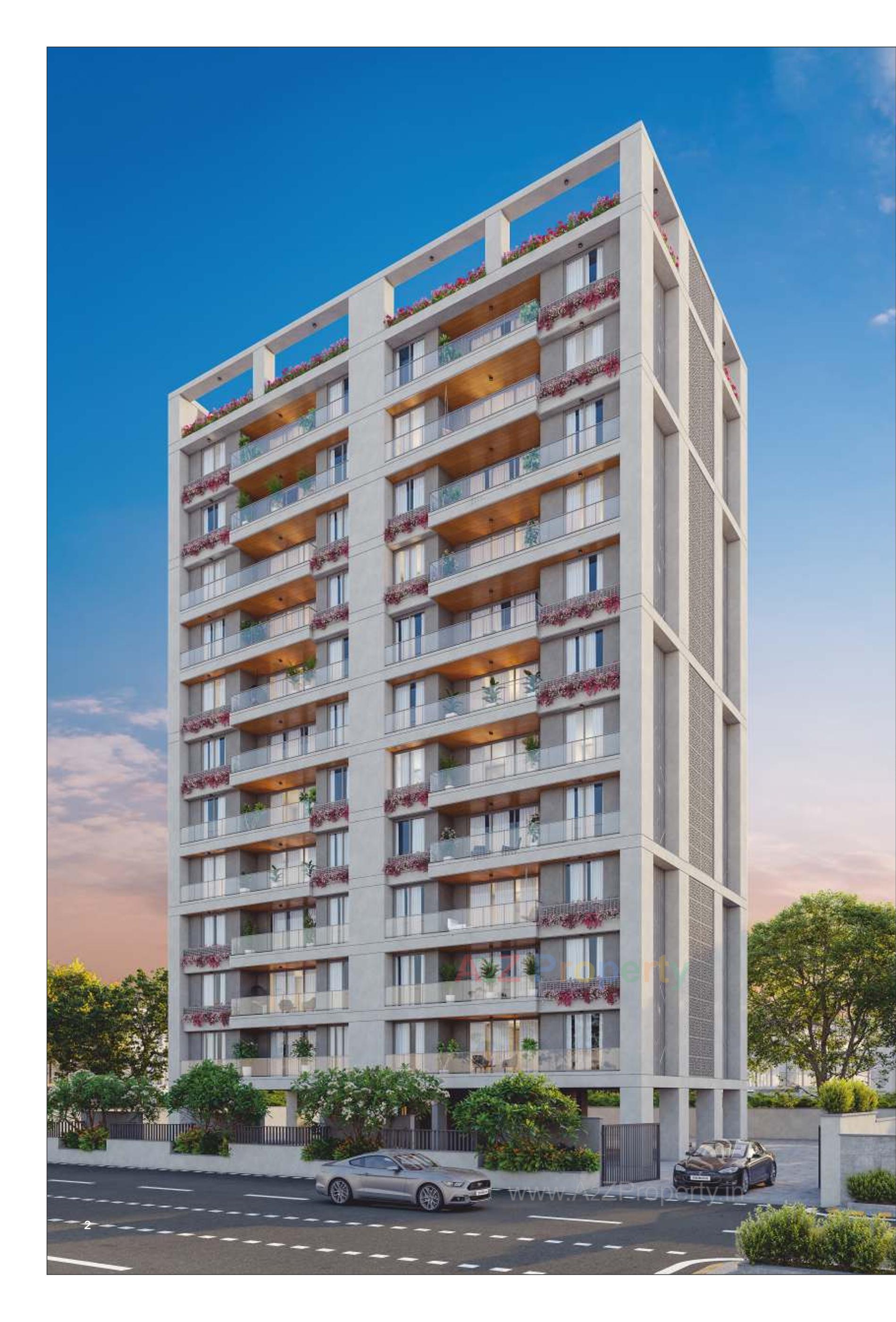 3D Elevation of real estate project Vakratund located at Kalali, Vadodara, Gujarat