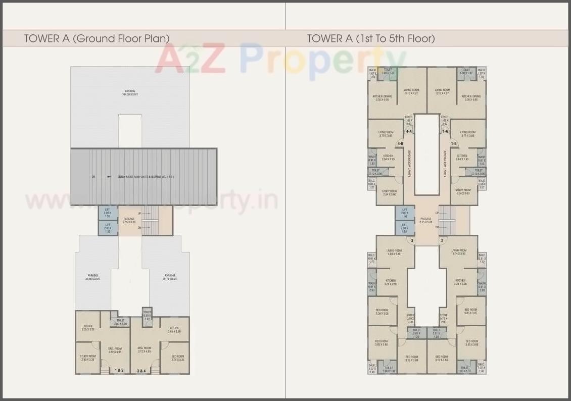 Layout of real estate project Vakratund Bliss located at Bopad, Vadodara, Gujarat