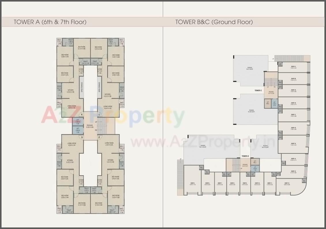 Layout of real estate project Vakratund Bliss located at Bopad, Vadodara, Gujarat