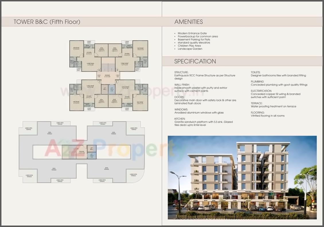 Layout of real estate project Vakratund Bliss located at Bopad, Vadodara, Gujarat