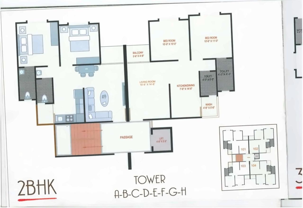 Layout of real estate project Vakratund Residency located at Tarsali, Vadodara, Gujarat