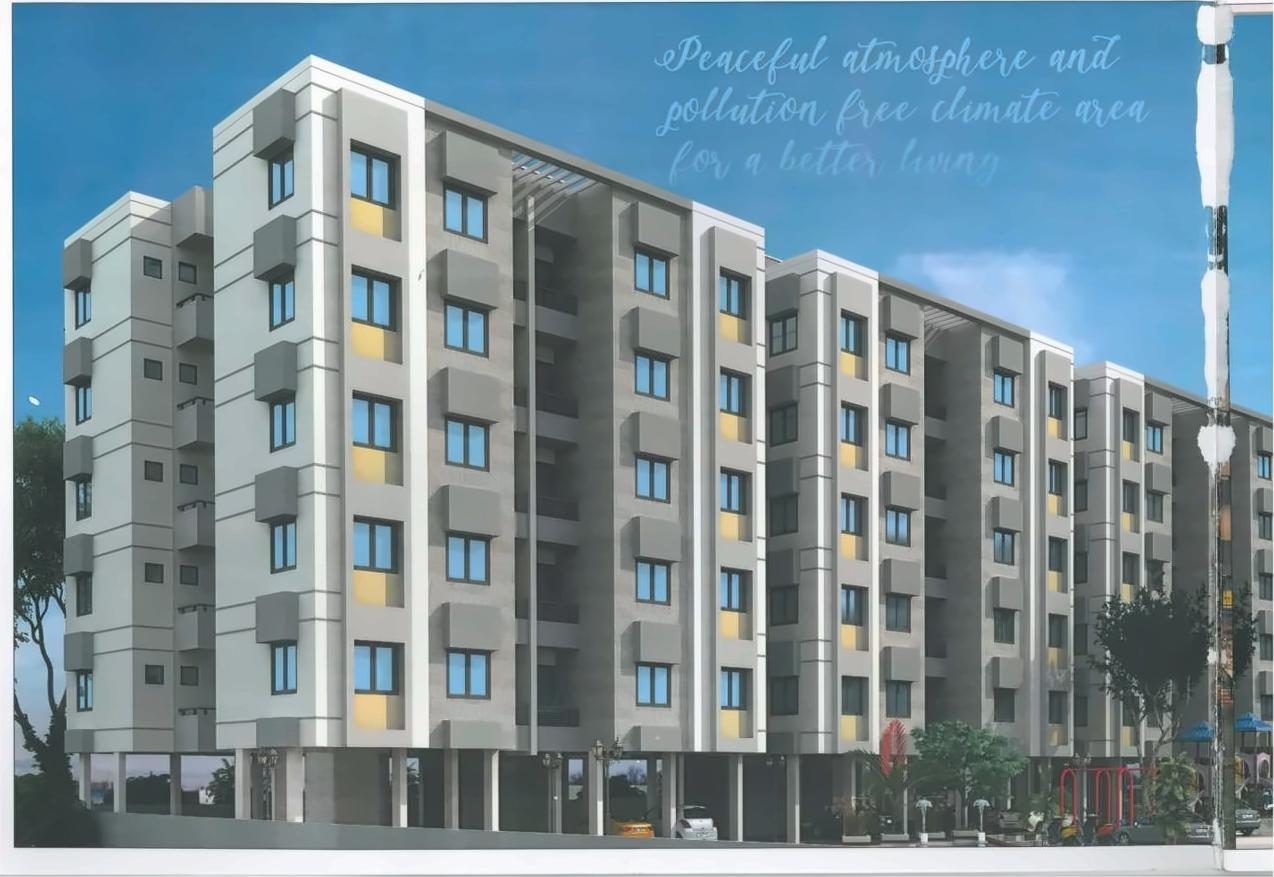 3D Elevation of real estate project Vakratund Residency located at Tarsali, Vadodara, Gujarat