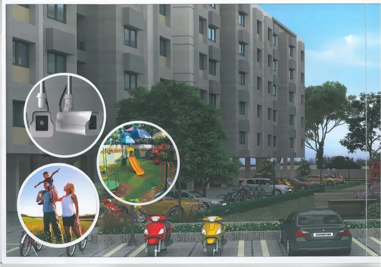 3D Elevation of real estate project Vakratund Residency located at Tarsali, Vadodara, Gujarat