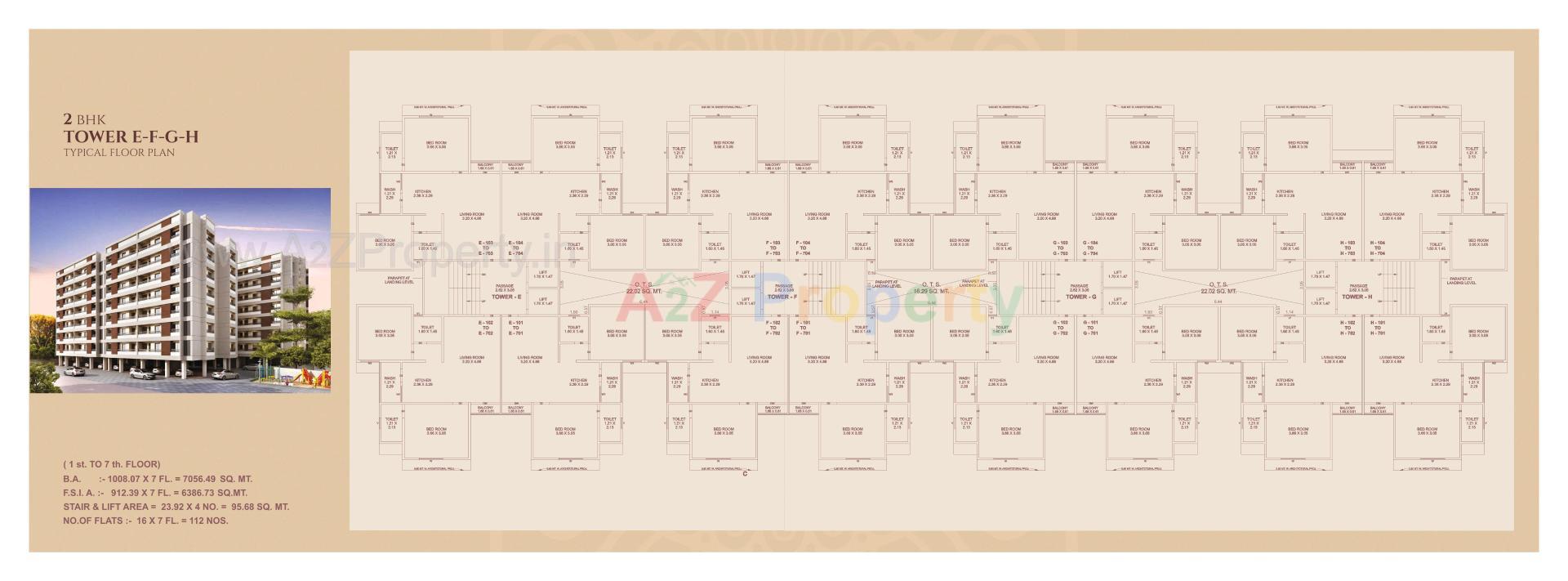 Layout of real estate project Vallabh Aangan located at Bapod, Vadodara, Gujarat